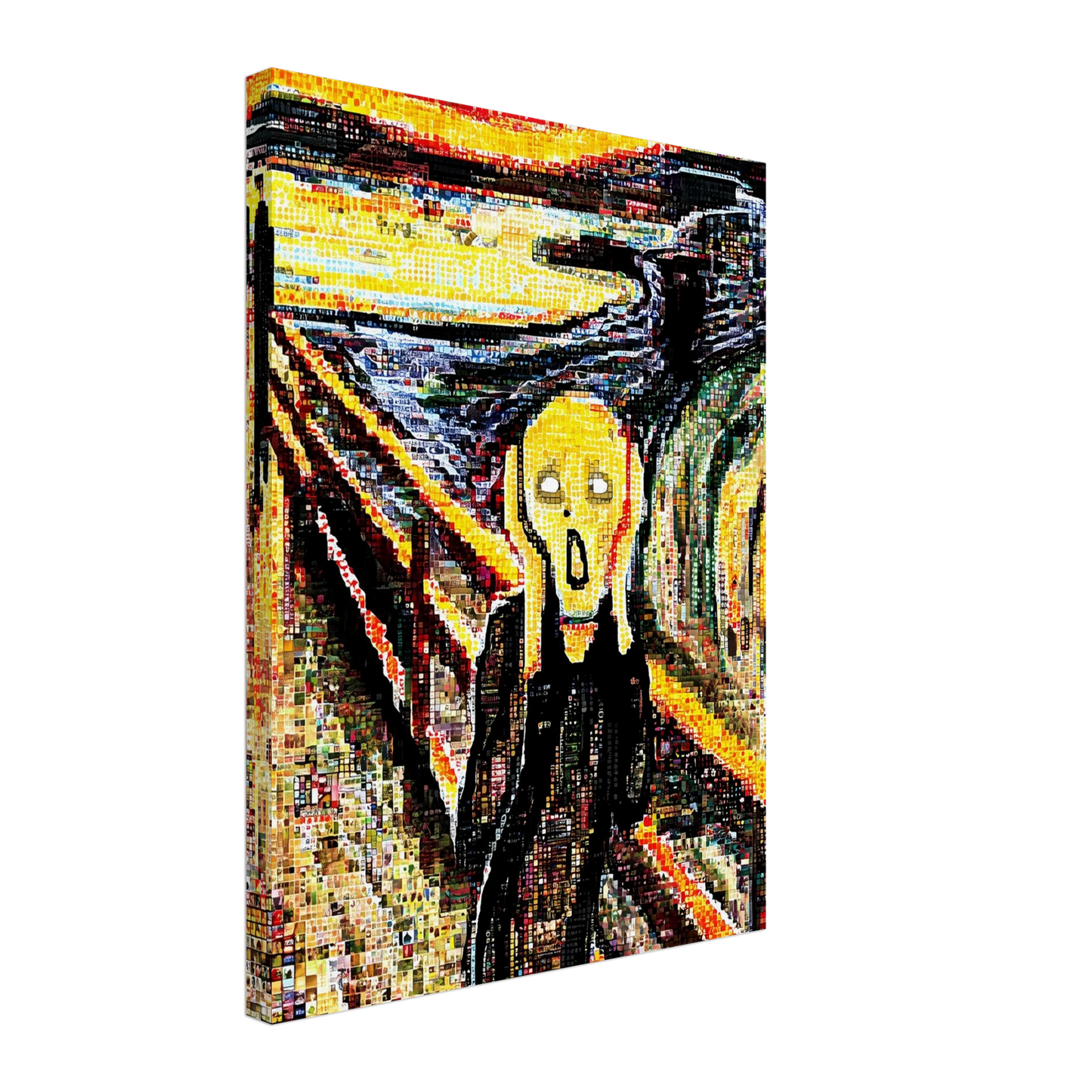 Le Cri en Mosaïque — tableau sur toile — vue 5 — art mural STNCL