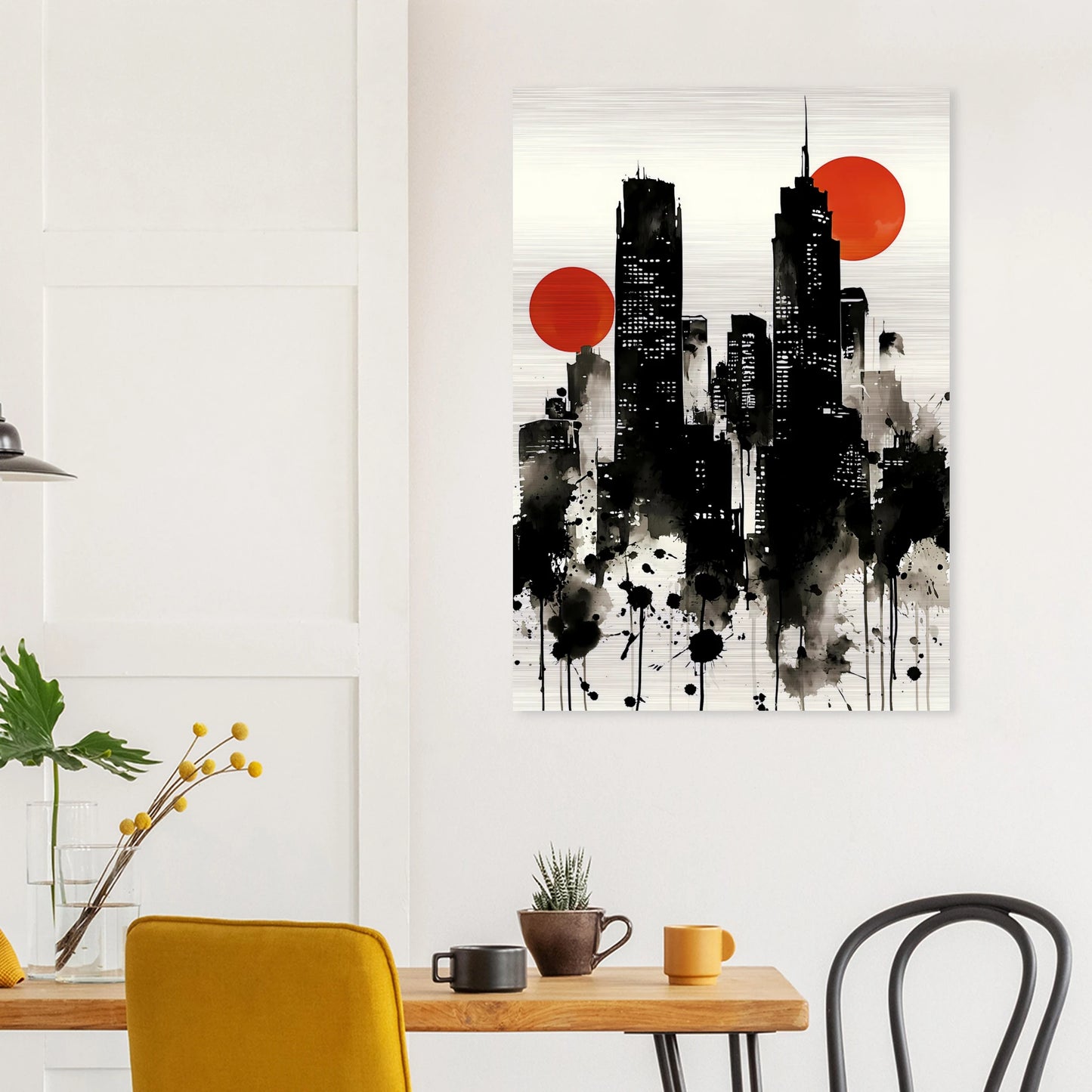 Ville d'Encre — tableau aluminium — vue 8 — art mural STNCL