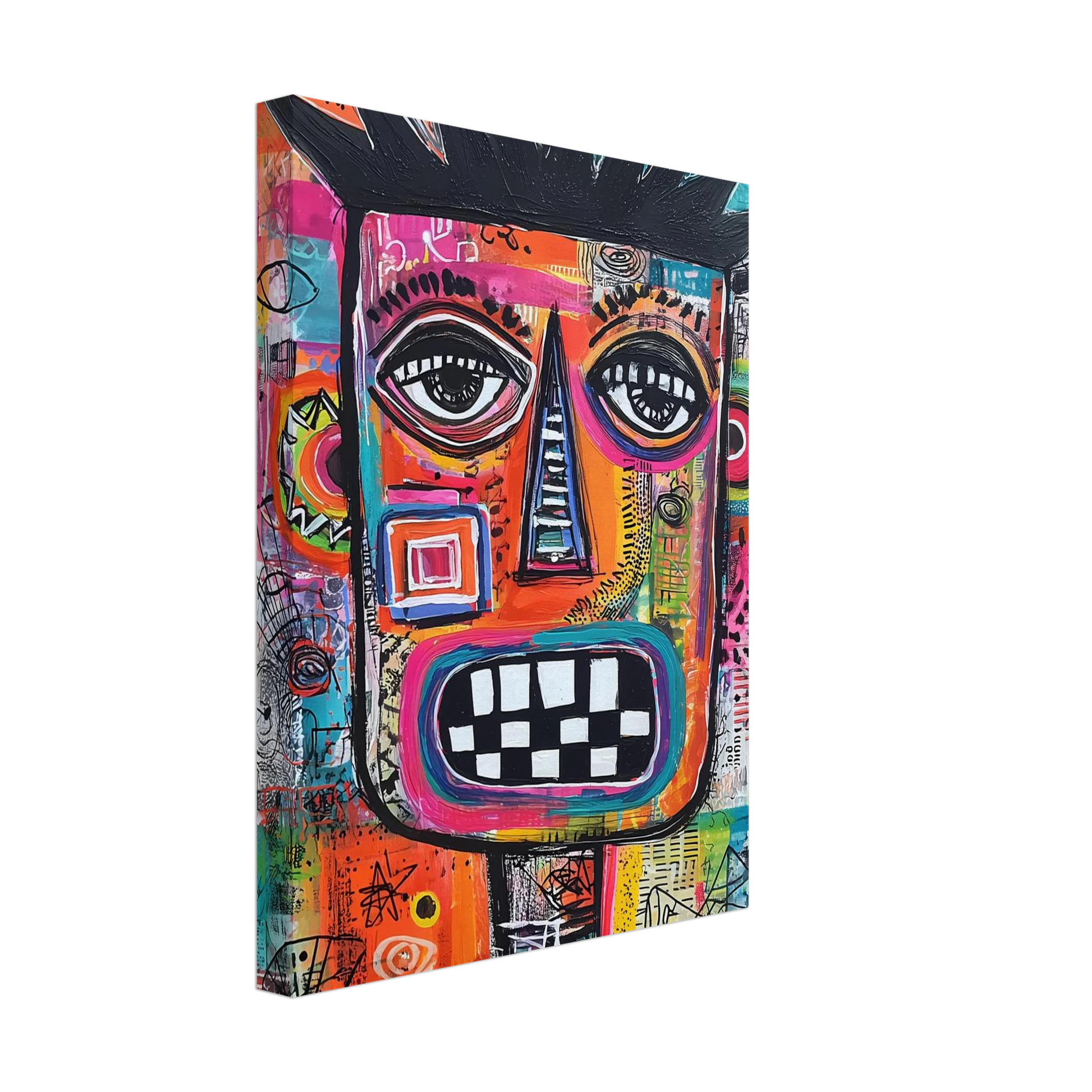 Masque Brut — tableau sur toile — vue 4 — art mural STNCL