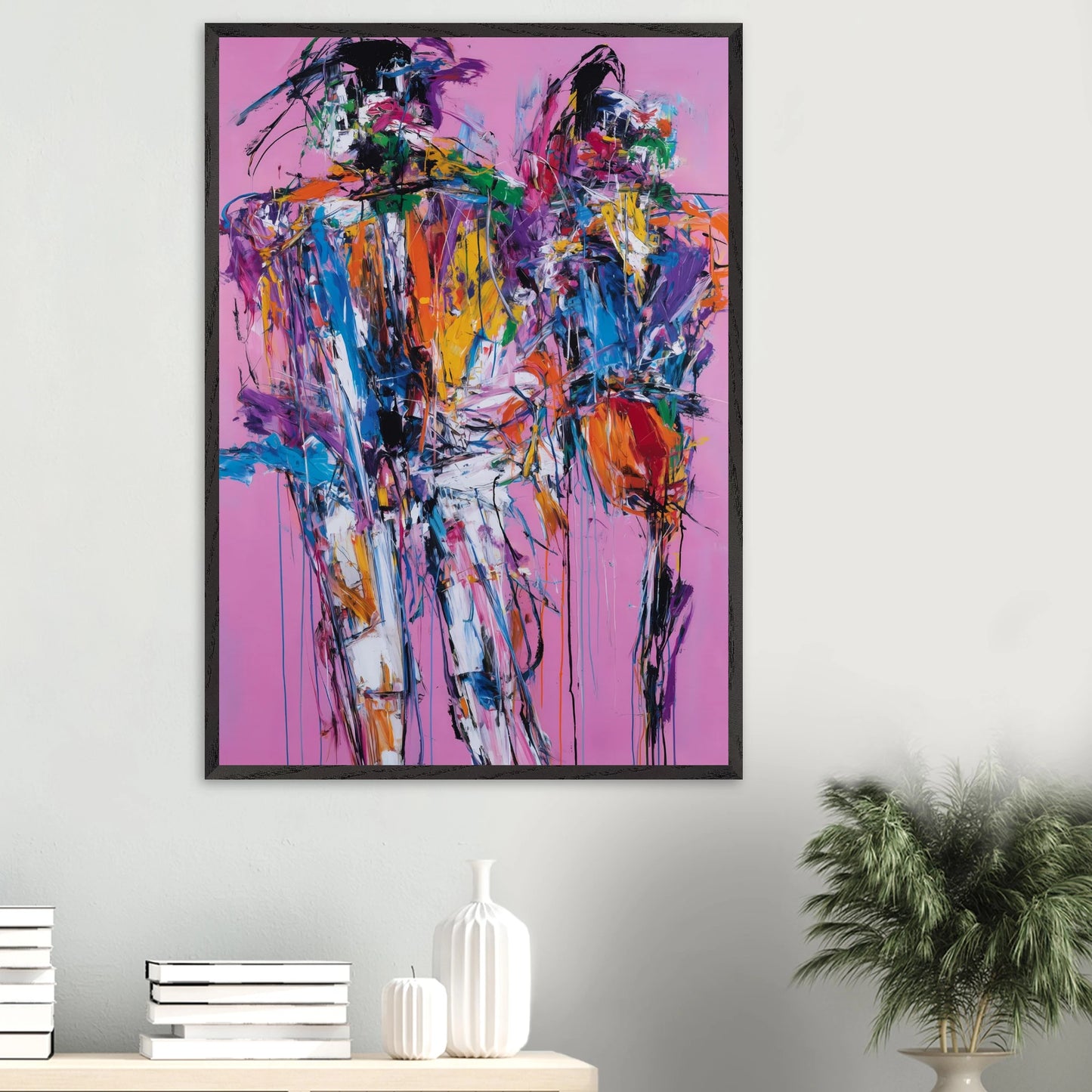 Duo en Tumulte — tableau encadre bois — vue 16 — art mural STNCL