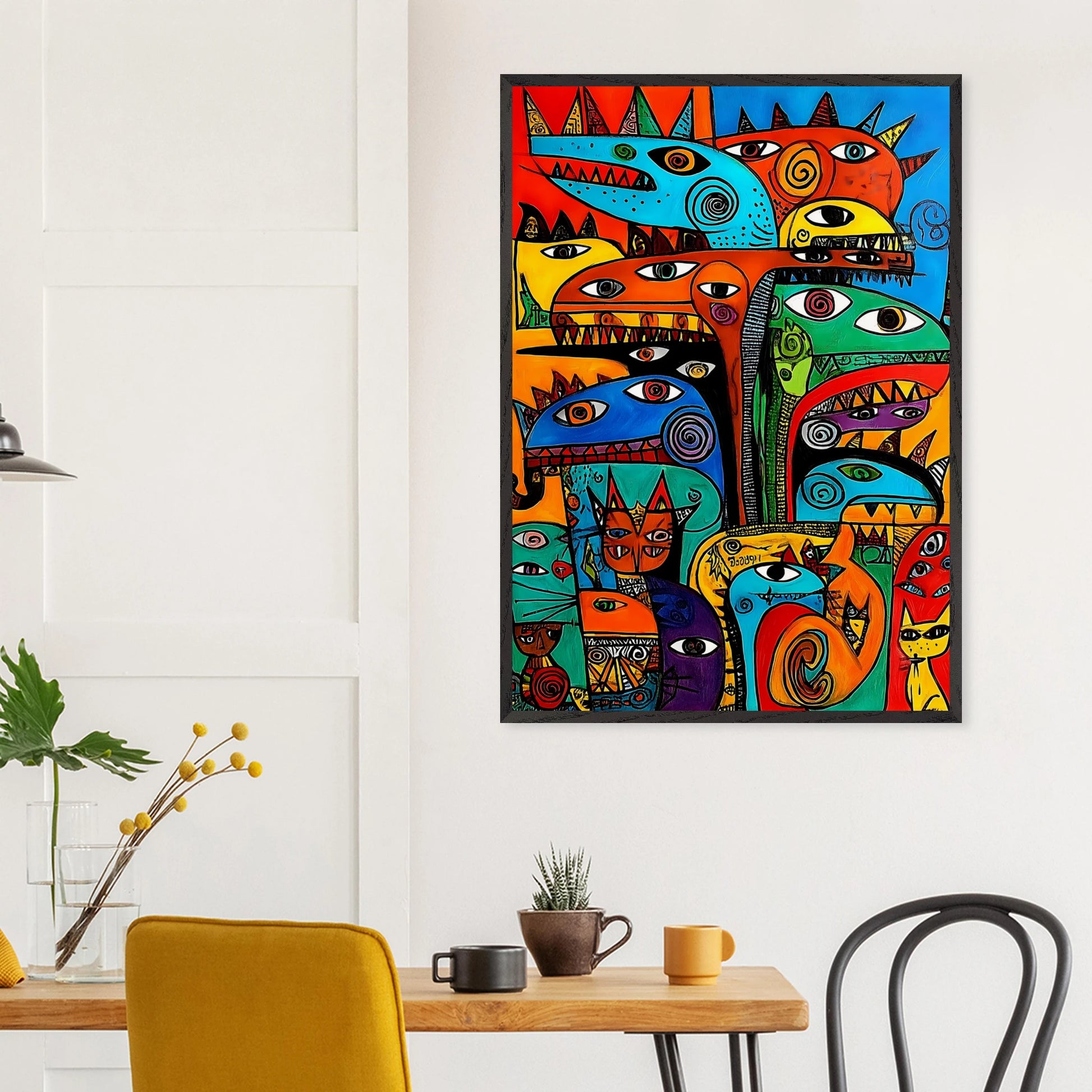 La Tribu — tableau encadré bois — vue 18 — art mural STNCL