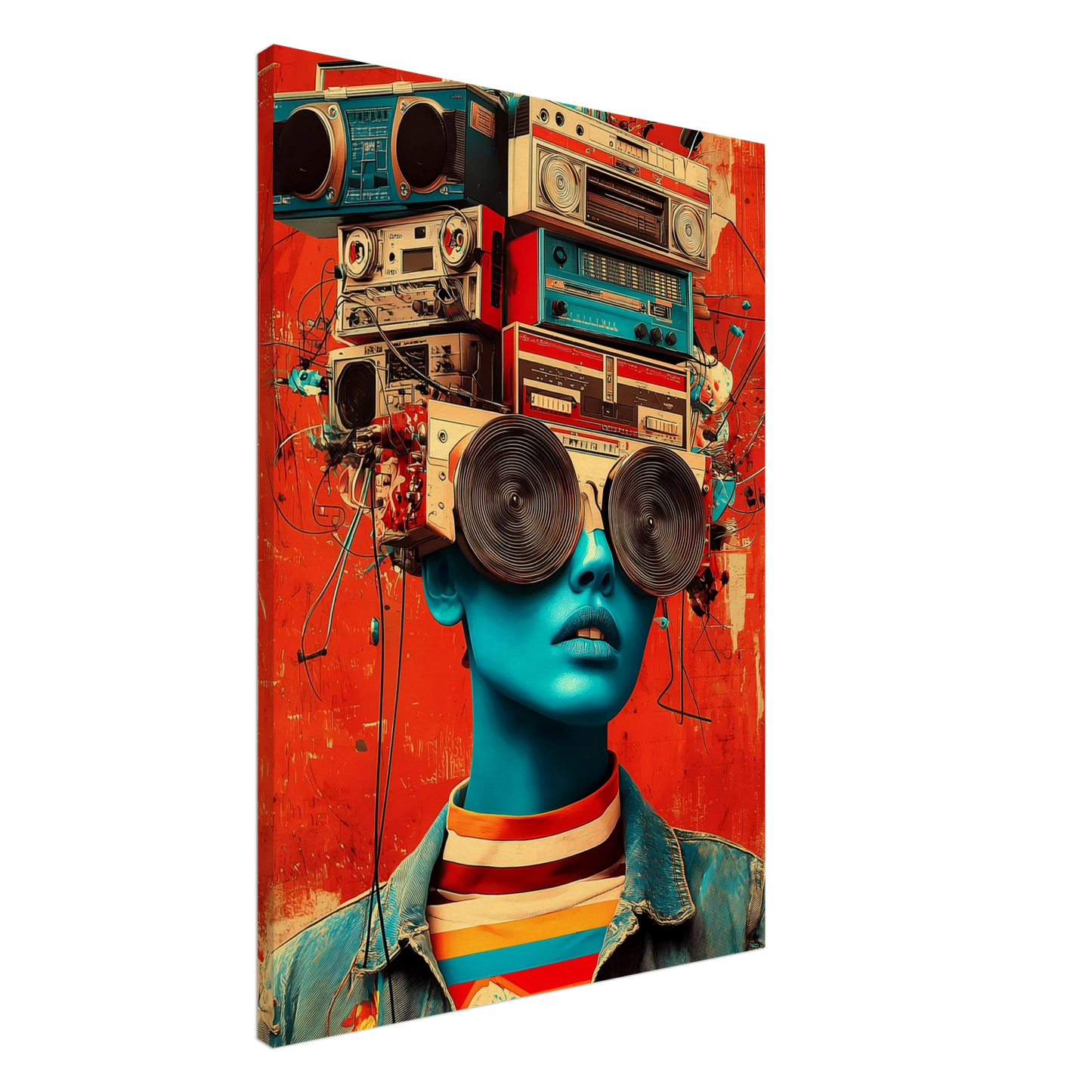 Tête à Musique — tableau sur toile — art mural STNCL