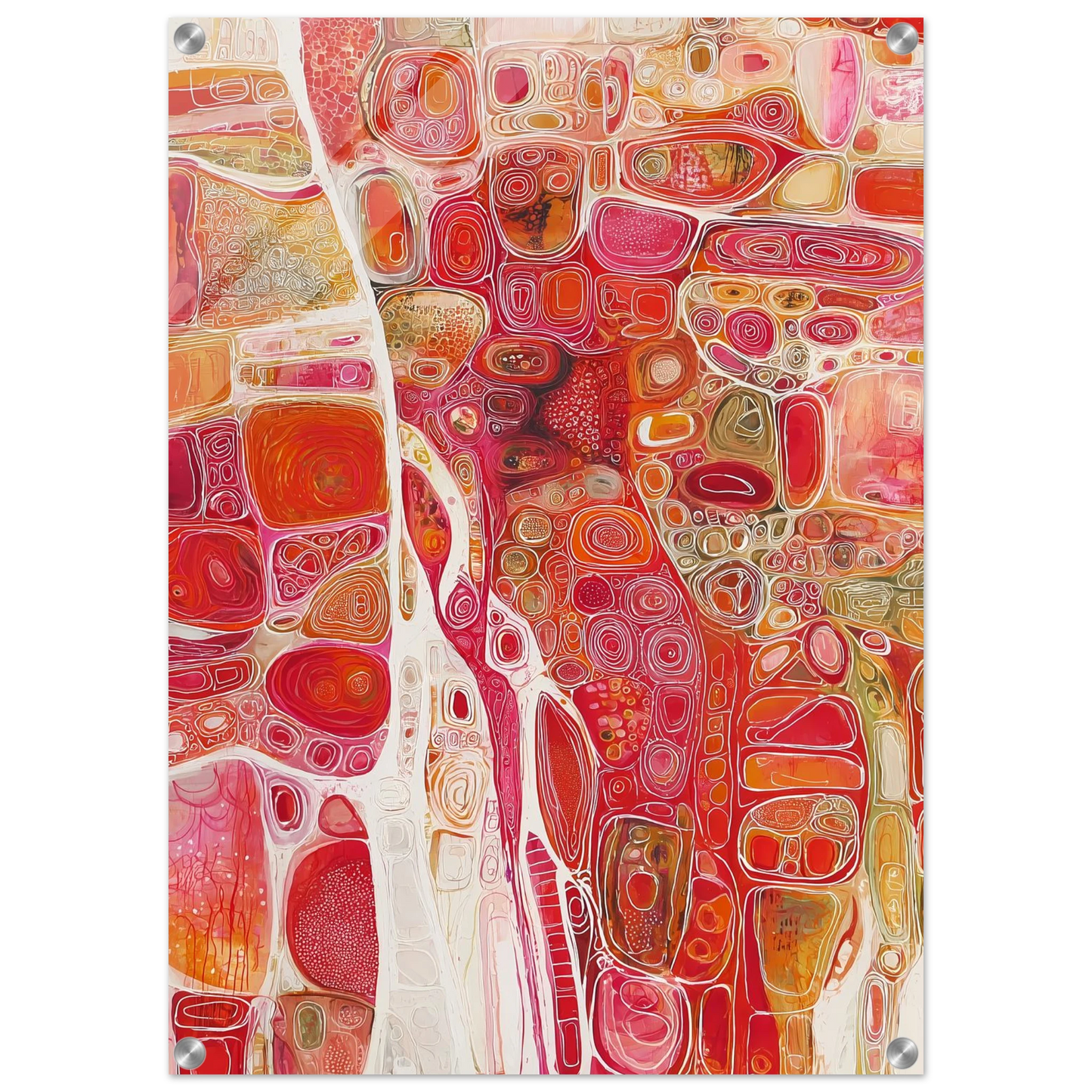 Cellules — tableau plexiglas — vue 2 — art mural STNCL
