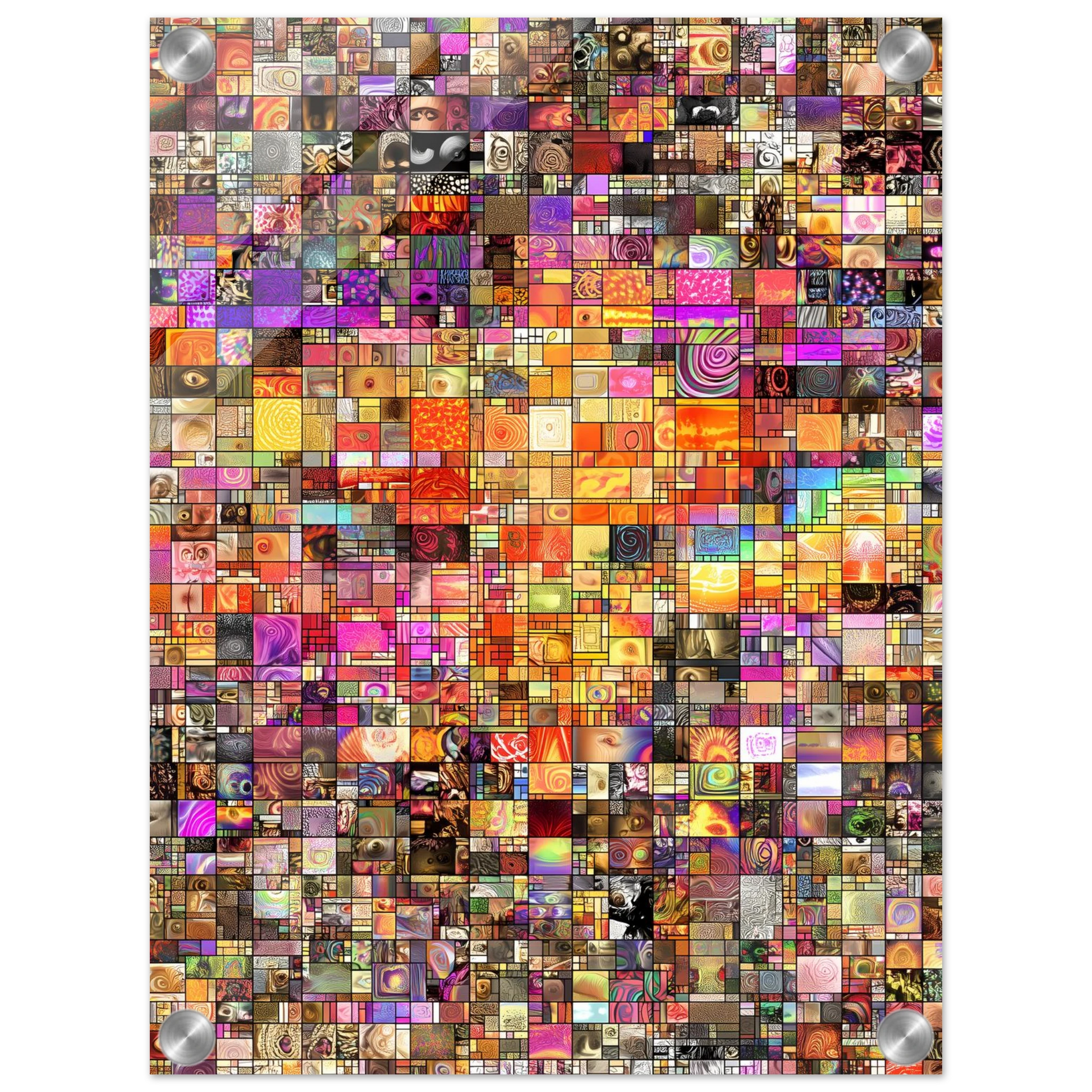 Mosaïque des Mille Mondes — tableau plexiglas — vue 3 — art mural STNCL