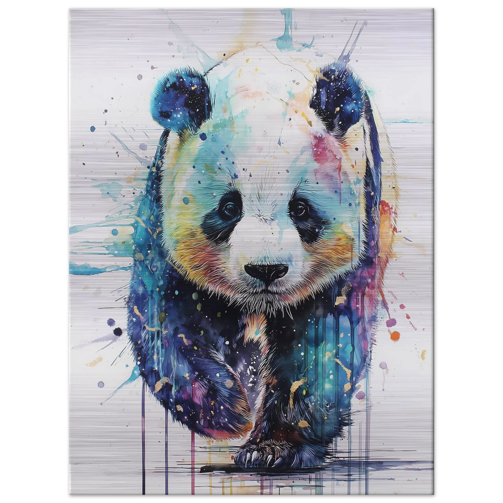 Panda Constellé — tableau aluminium — vue 5 — art mural STNCL