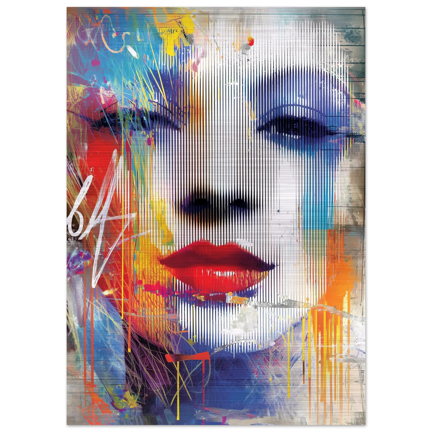 Derrière les Lignes — tableau aluminium — vue 4 — art mural STNCL