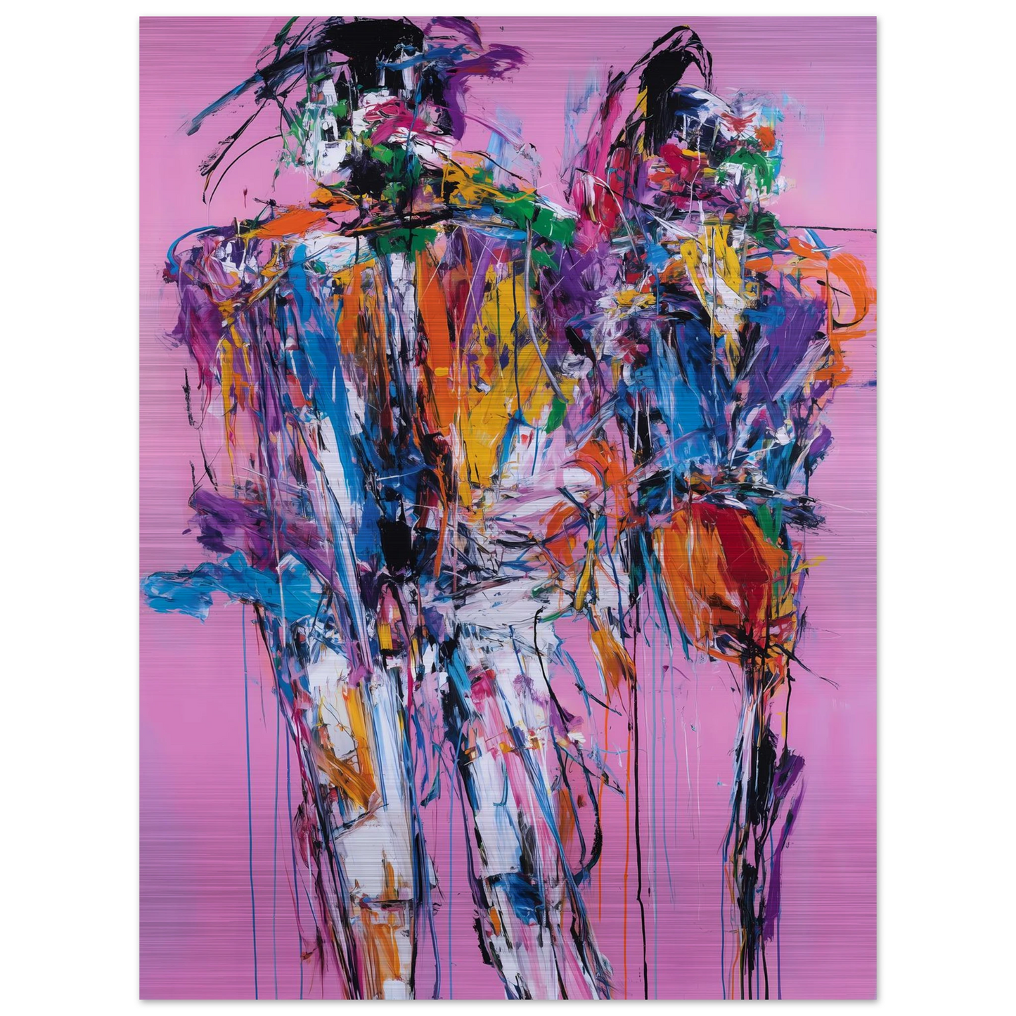 Duo en Tumulte — tableau aluminium — vue 5 — art mural STNCL