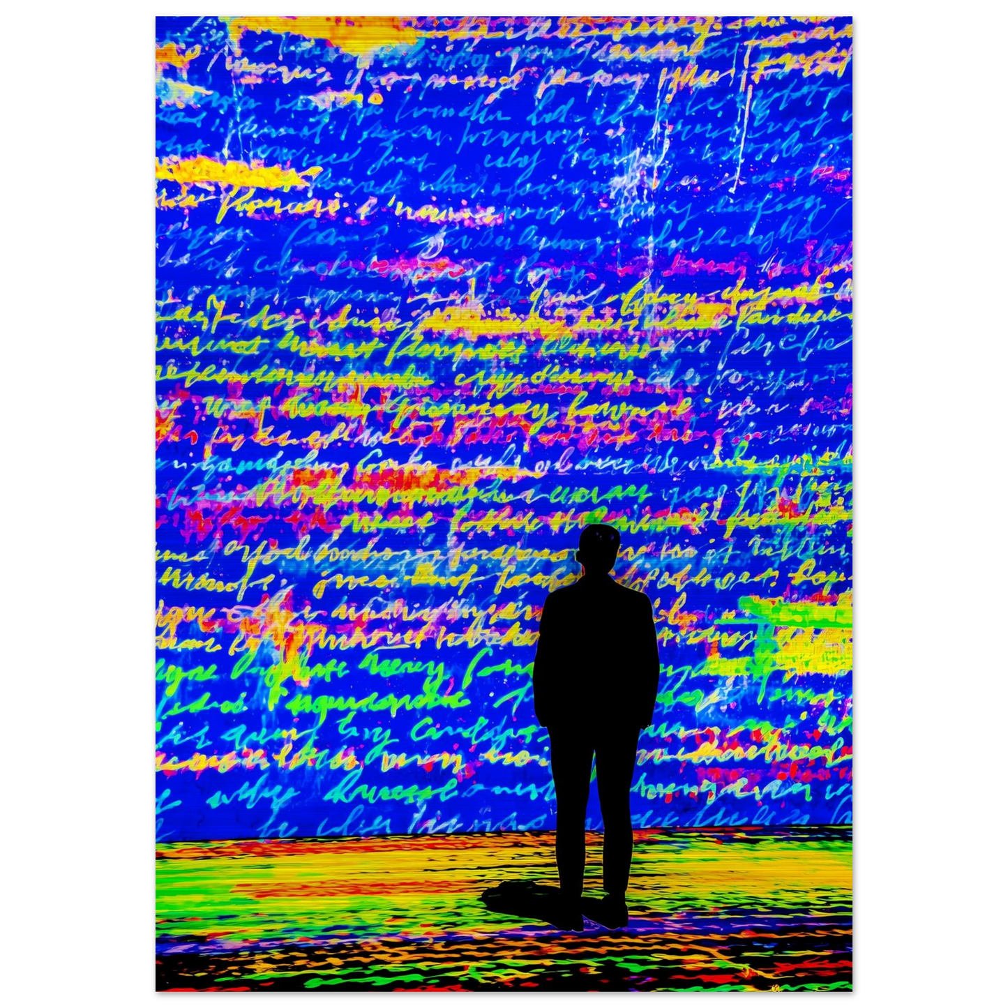 Le Mur Écrit — tableau aluminium — vue 4 — art mural STNCL