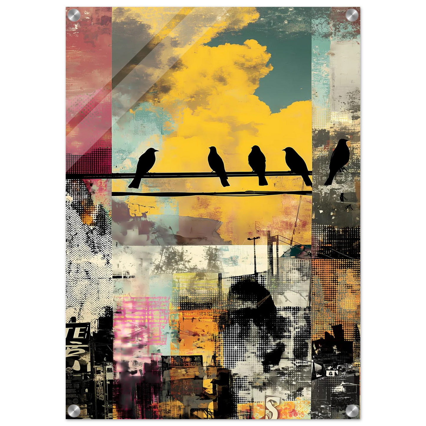 Perchoir Urbain — tableau plexiglas — vue 2 — art mural STNCL