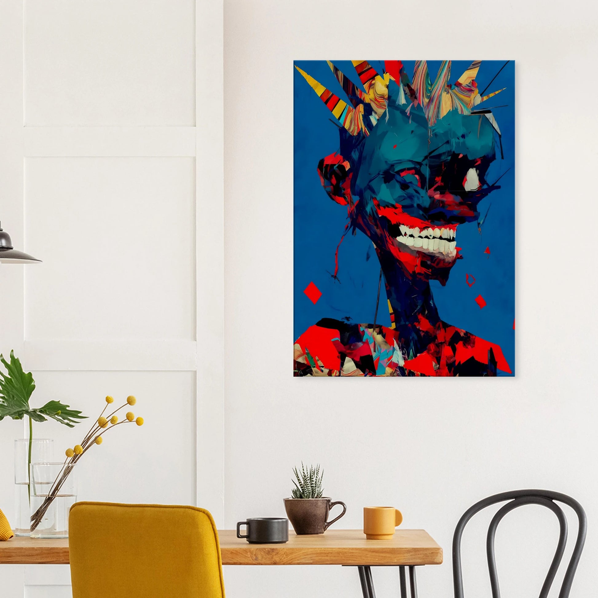 Le Rire Bleu — tableau sur toile — vue 8 — art mural STNCL