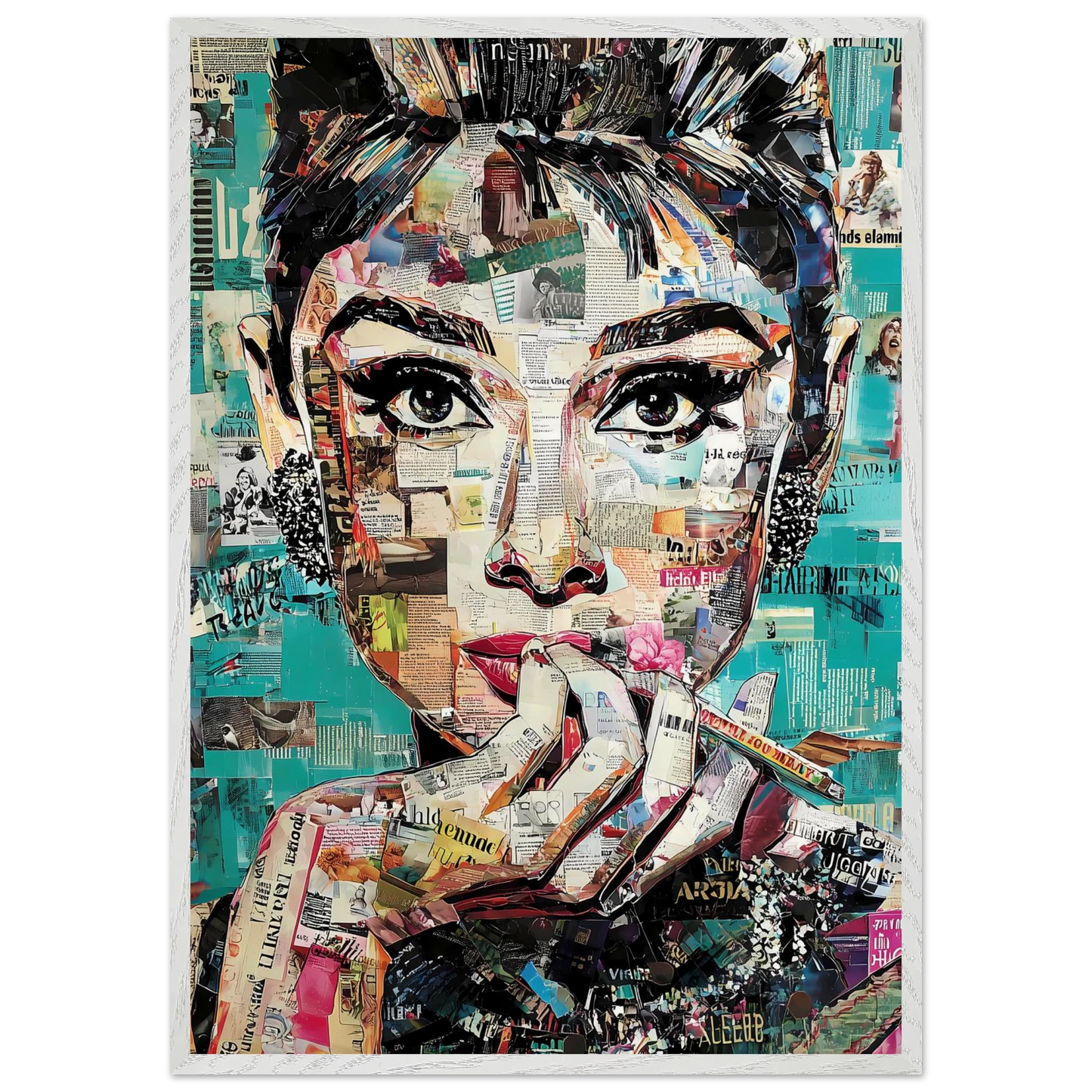 Regard de Papier — tableau encadré bois — vue 5 — art mural STNCL