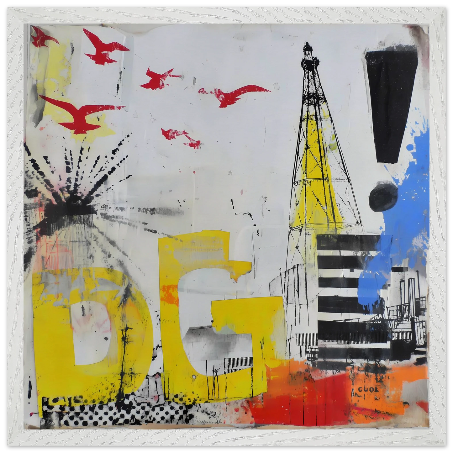 Le Grand Cri — tableau encadré bois — vue 12 — art mural STNCL