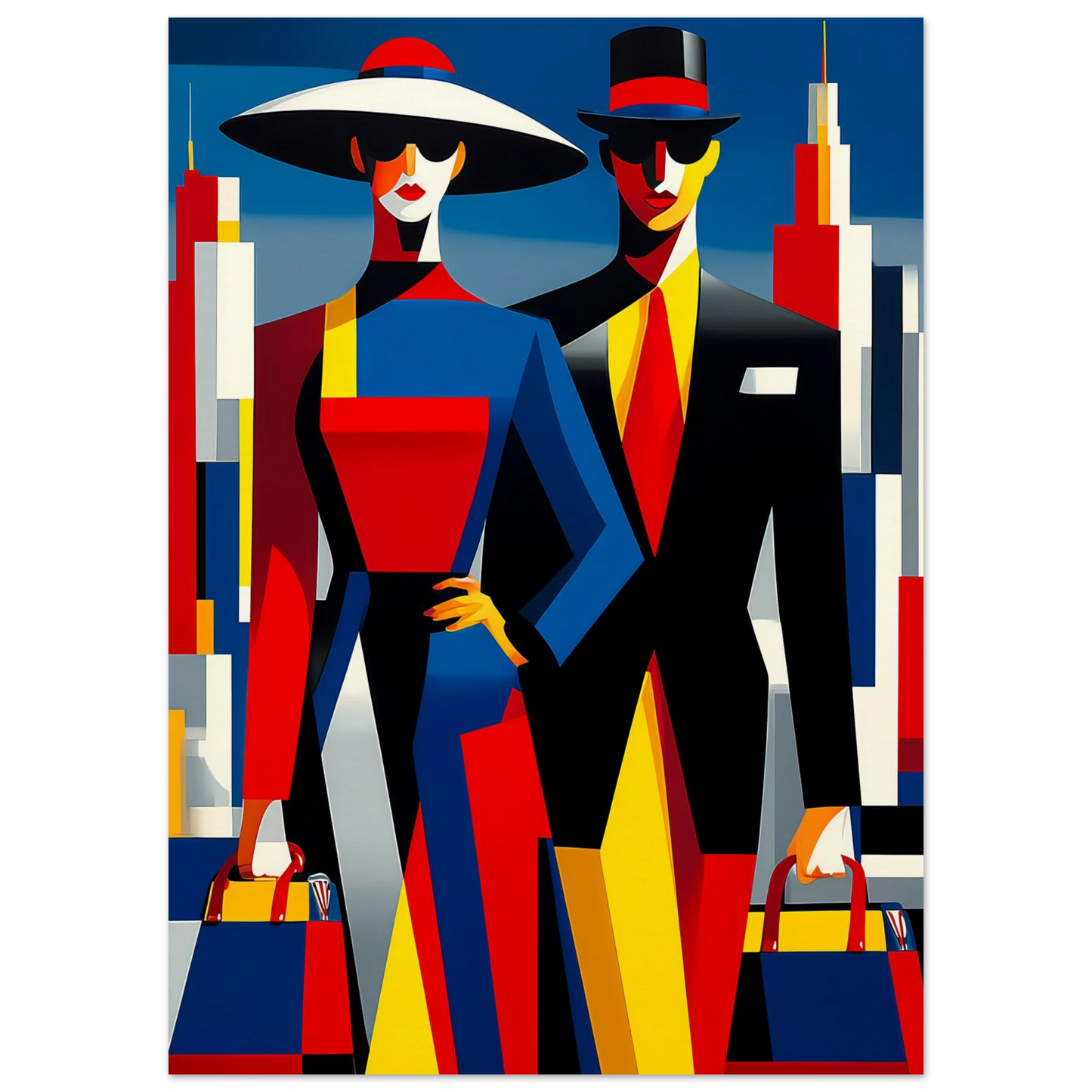Le Couple en Ville — affiche d'art — vue 5 — art mural STNCL