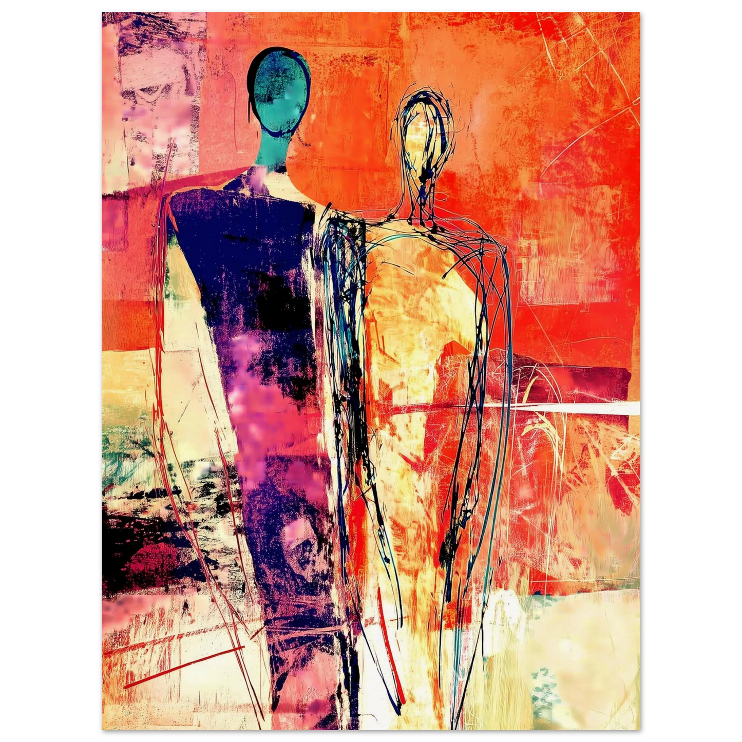 Deux Présences — affiche d'art — vue 2 — art mural STNCL