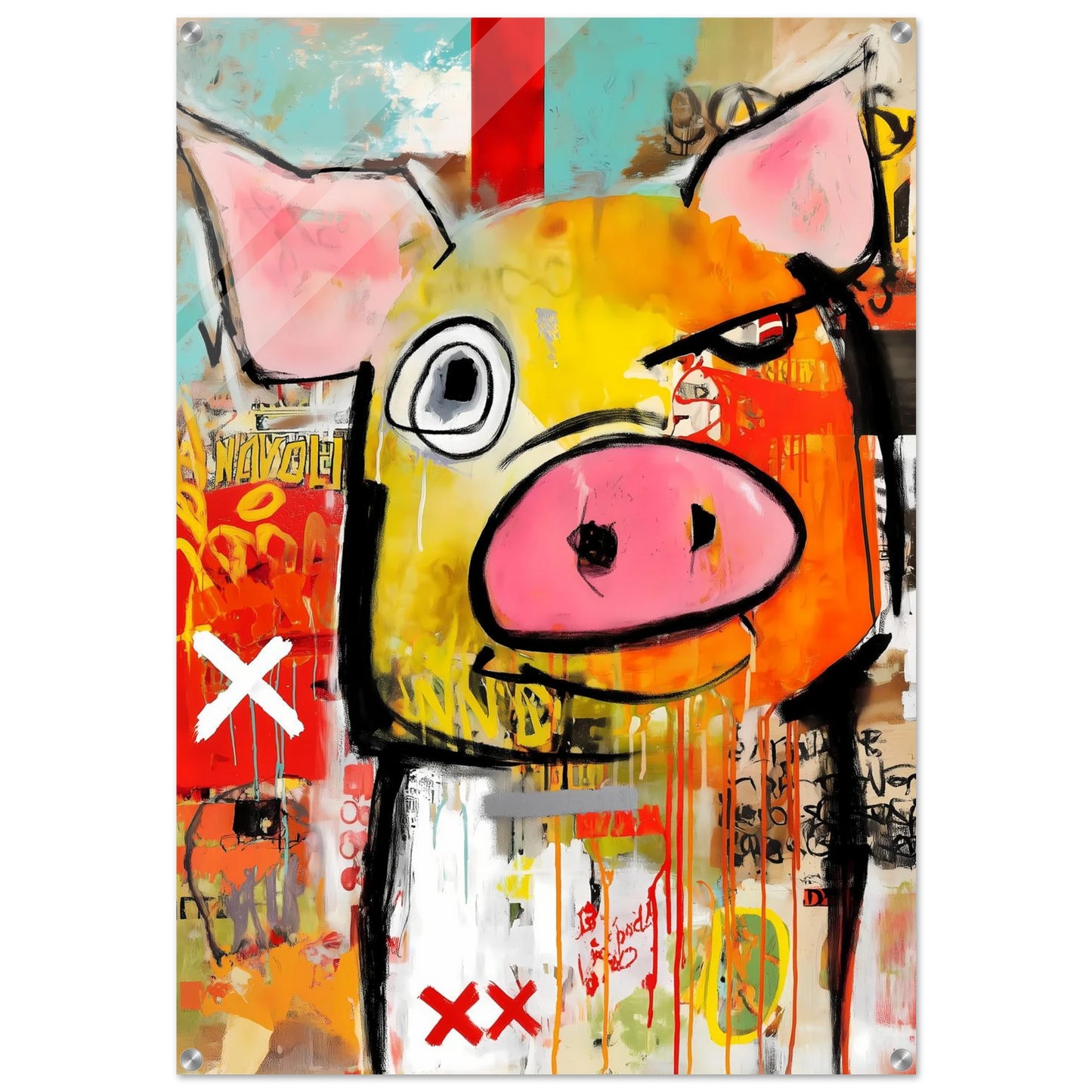 Le Cochon Bougon — tableau plexiglas — art mural STNCL