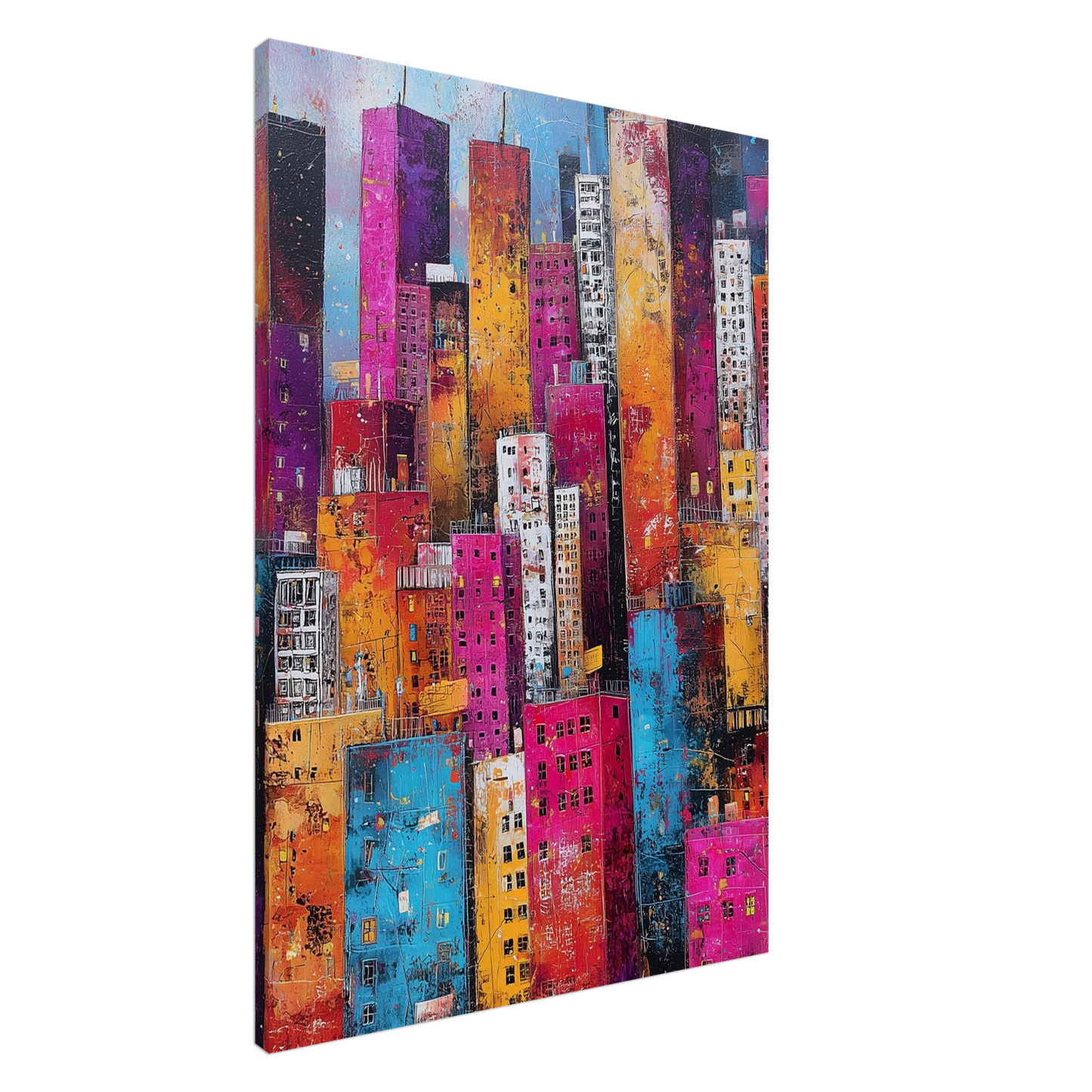 Cités en Fête Chromatique — tableau sur toile — art mural STNCL