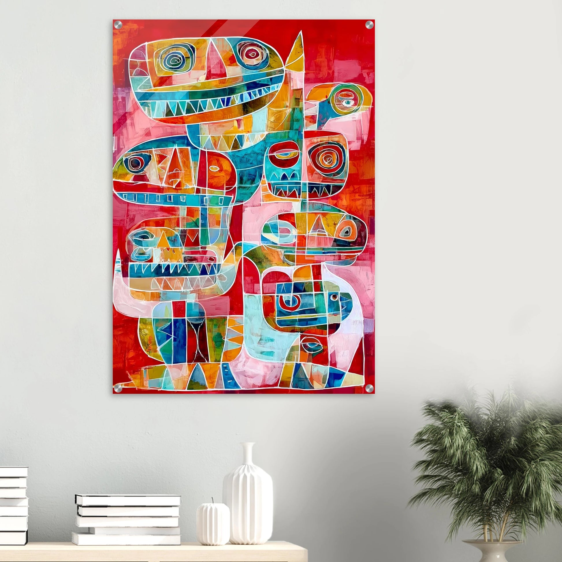 Totems Imbriqués — tableau plexiglas — vue 6 — art mural STNCL
