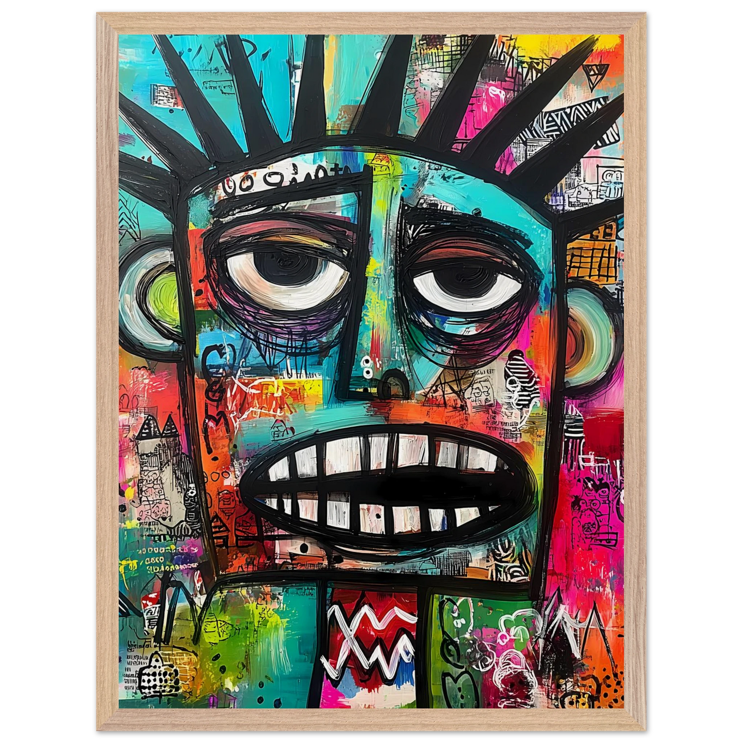Le Cri Muet — tableau encadré bois — vue 3 — art mural STNCL