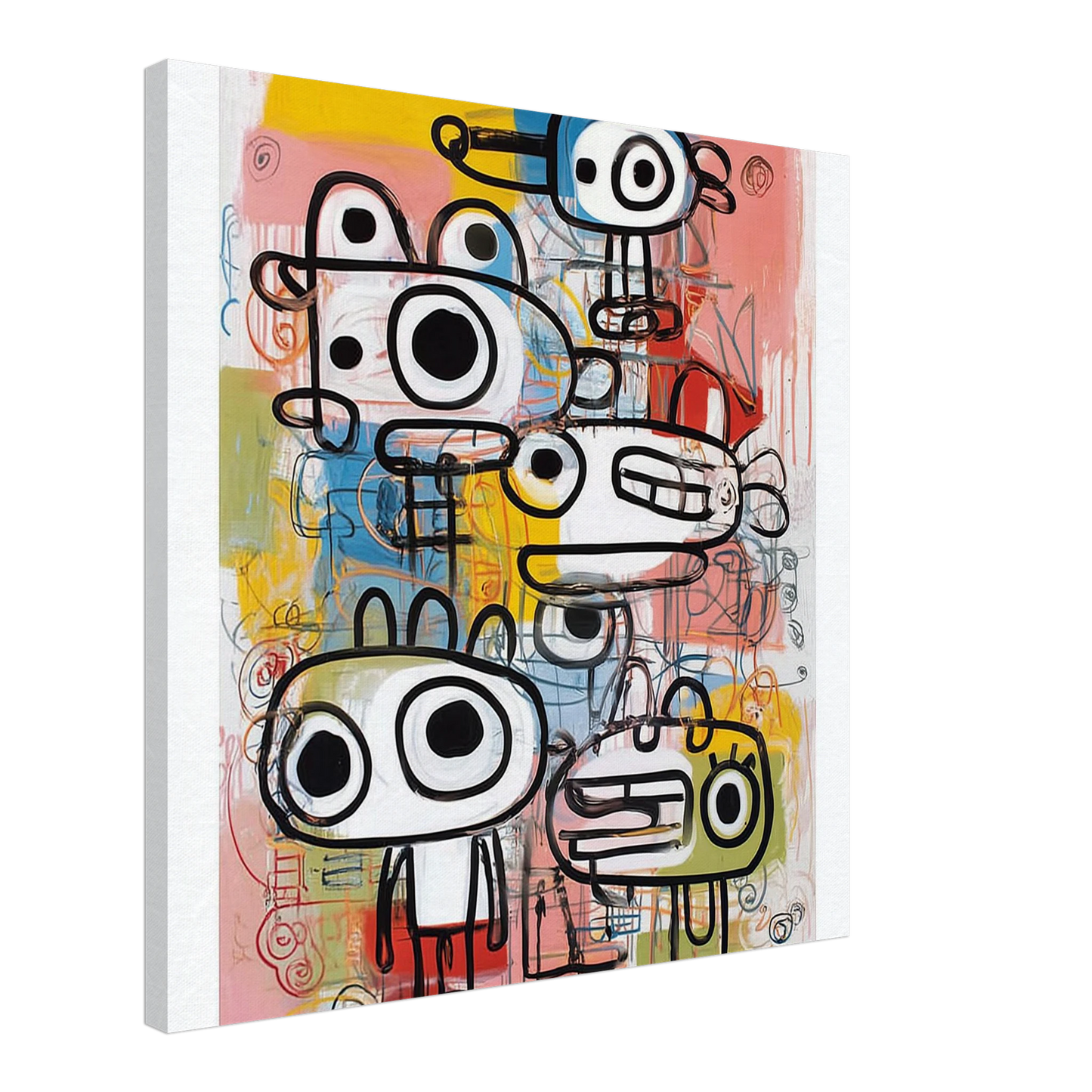 La Tribu des Grands Yeux — tableau sur toile — art mural STNCL