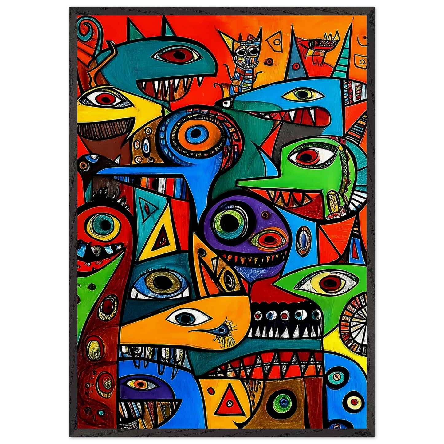 Prolifération — tableau encadré bois — art mural STNCL