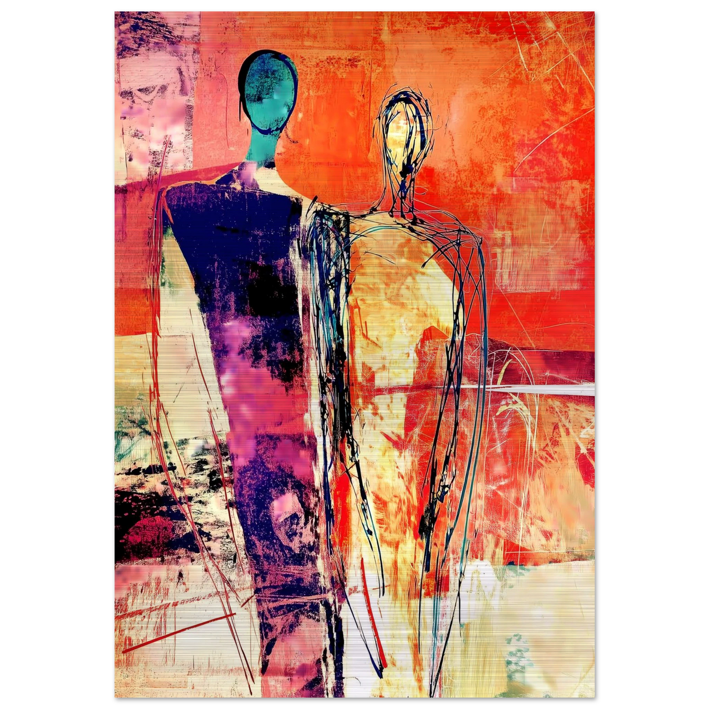 Deux Présences — tableau aluminium — art mural STNCL