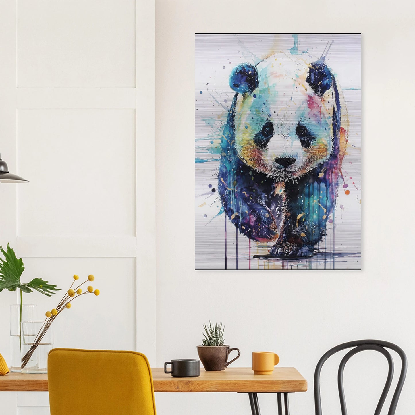 Panda Constellé — tableau aluminium — vue 8 — art mural STNCL