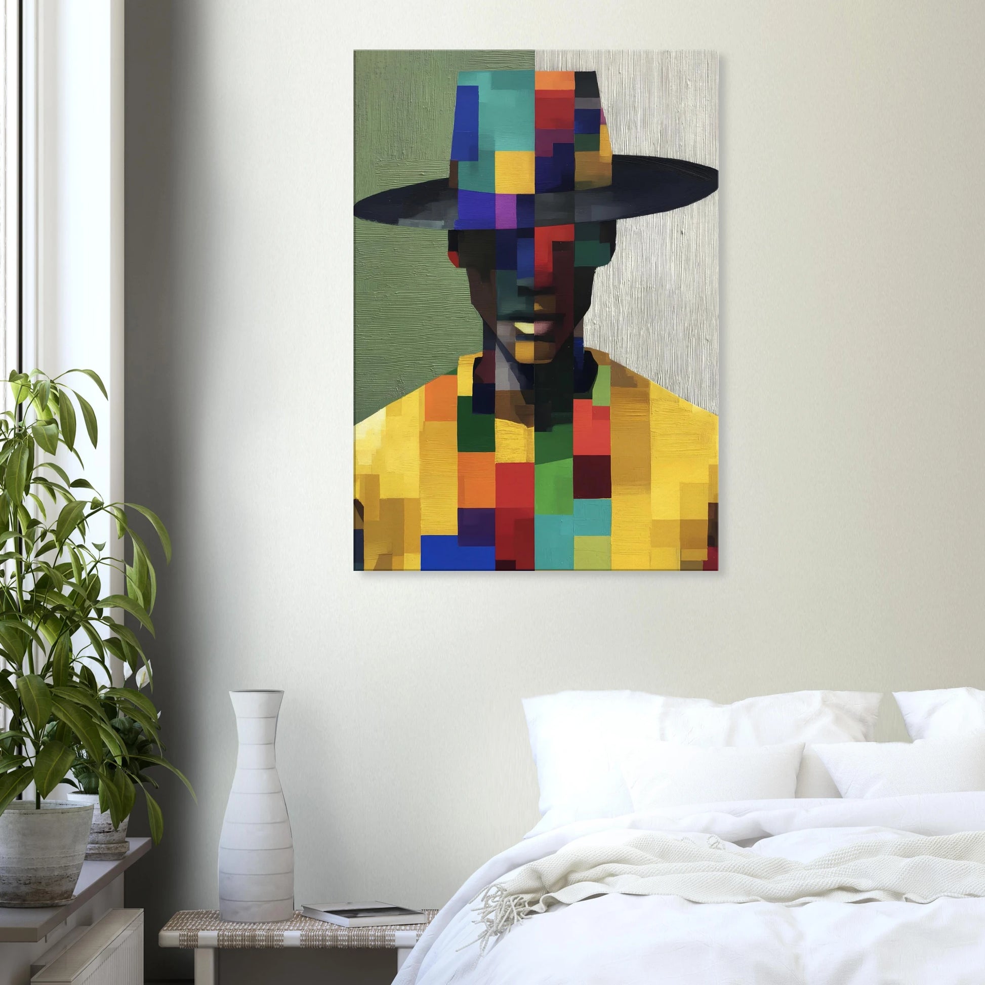 Portrait en Mosaïque — tableau sur toile — vue 7 — art mural STNCL