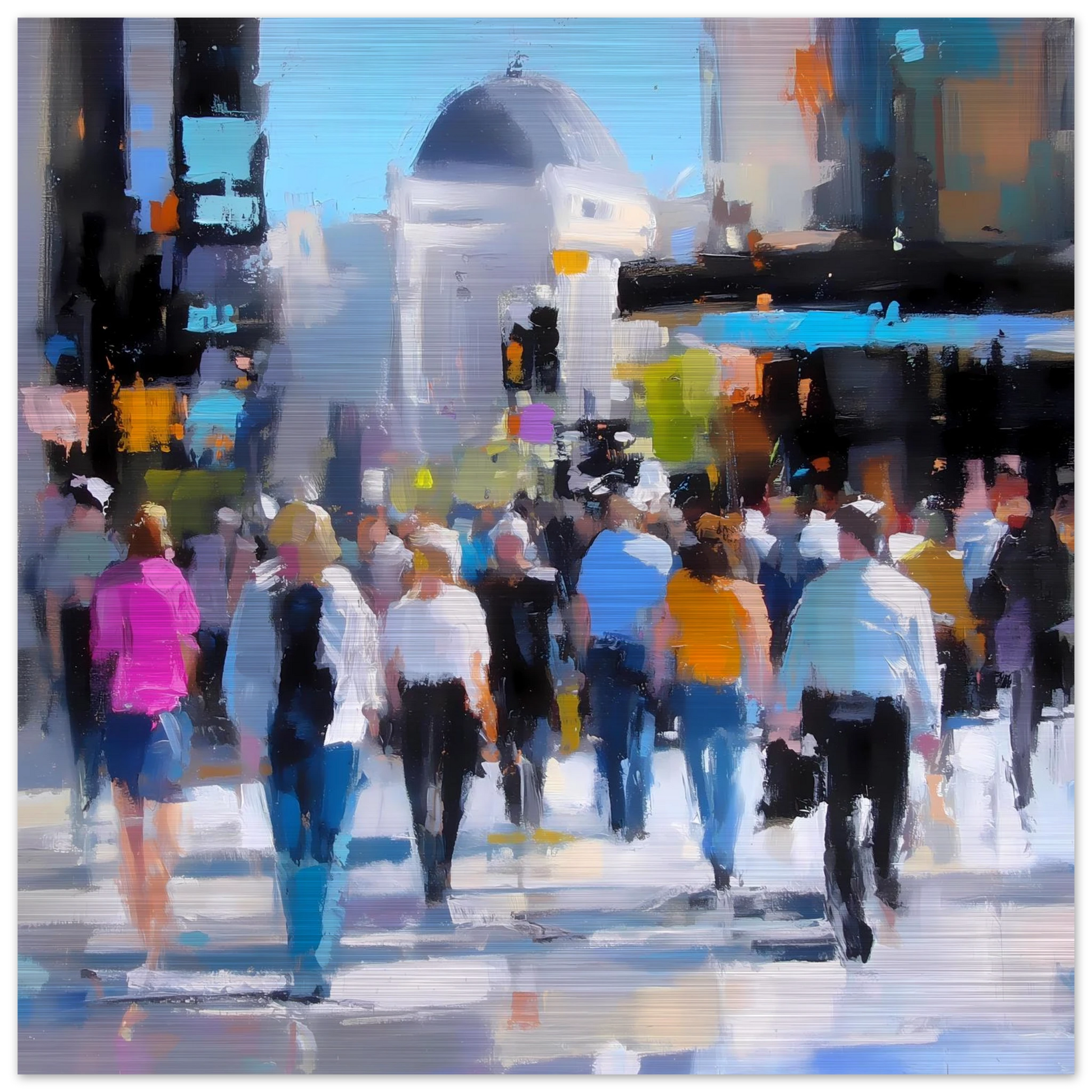 Traversée de Midi — tableau aluminium — vue 4 — art mural STNCL
