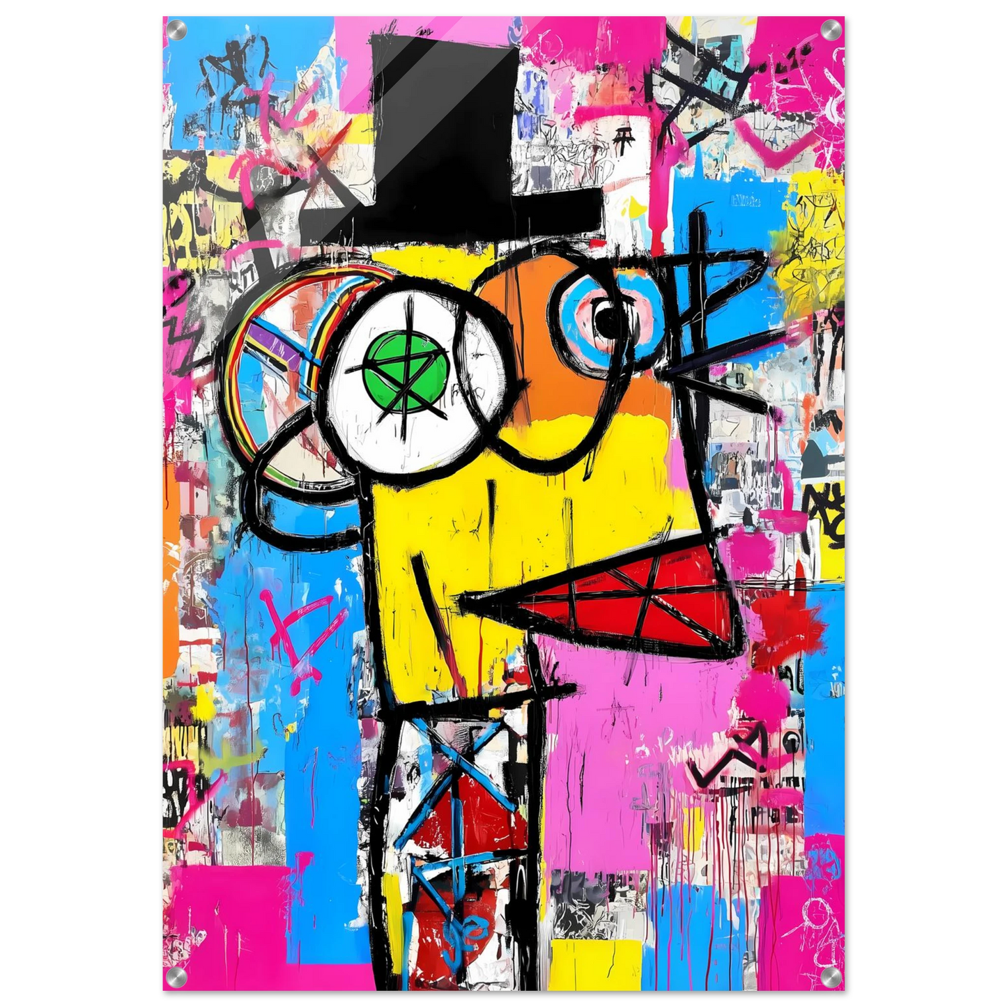 L'Homme au Chapeau Noir — tableau plexiglas — art mural STNCL