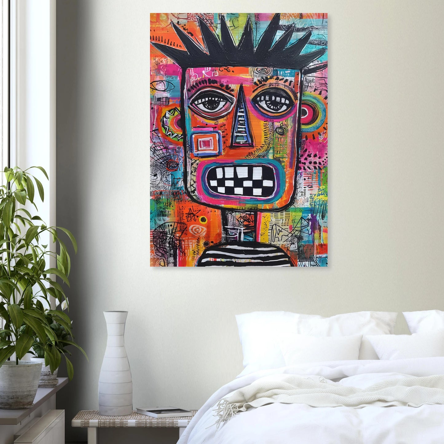 Masque Brut — tableau aluminium — vue 7 — art mural STNCL
