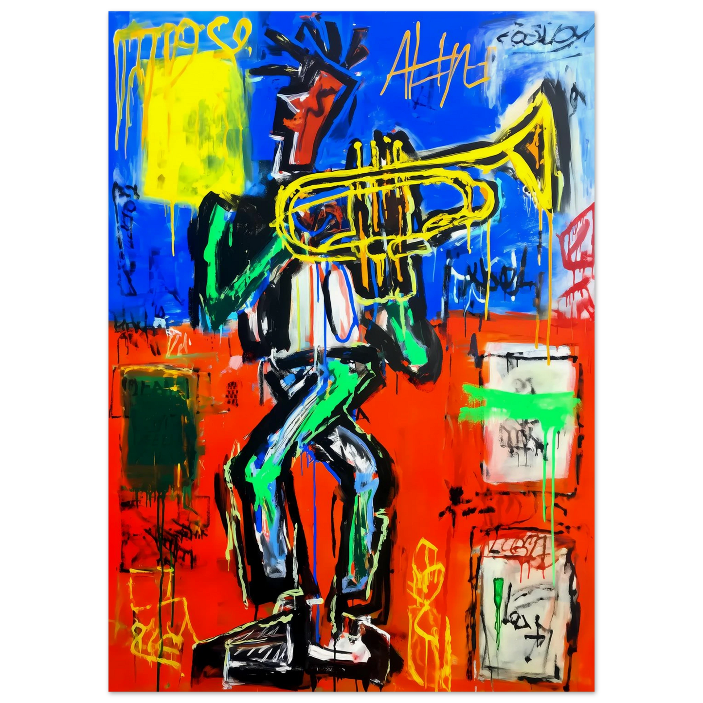 Le Trompettiste — affiche d'art — vue 5 — art mural STNCL