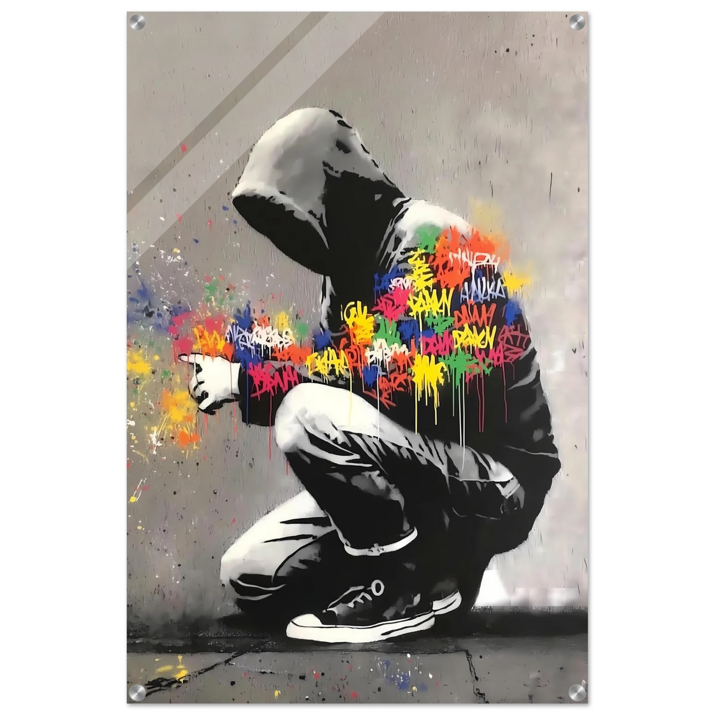 Le Graffeur — tableau plexiglas — vue 5 — art mural STNCL