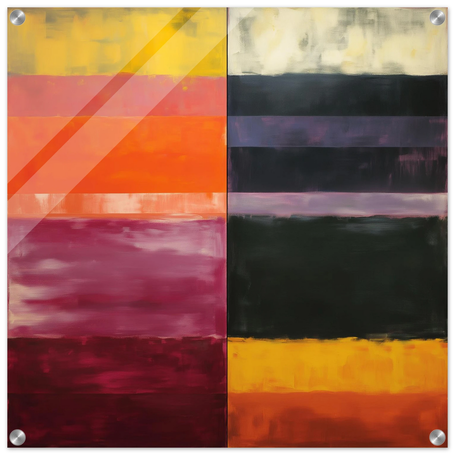 Dualité des Horizons Colorés — tableau plexiglas — art mural STNCL