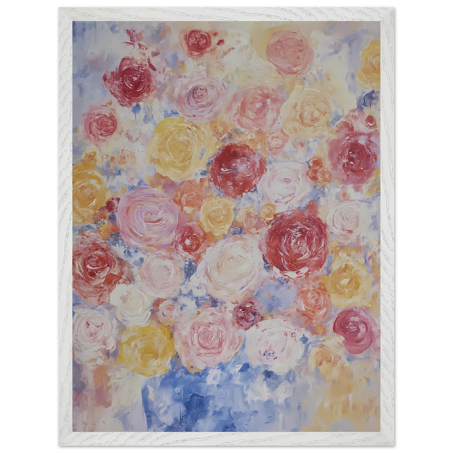 Brassée de Roses — tableau encadré bois — vue 8 — art mural STNCL