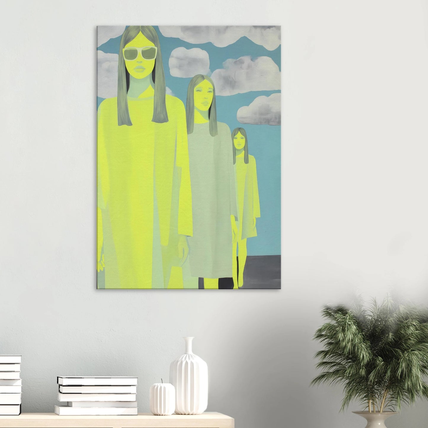 Les Trois Silhouettes — tableau sur toile — vue 6 — art mural STNCL