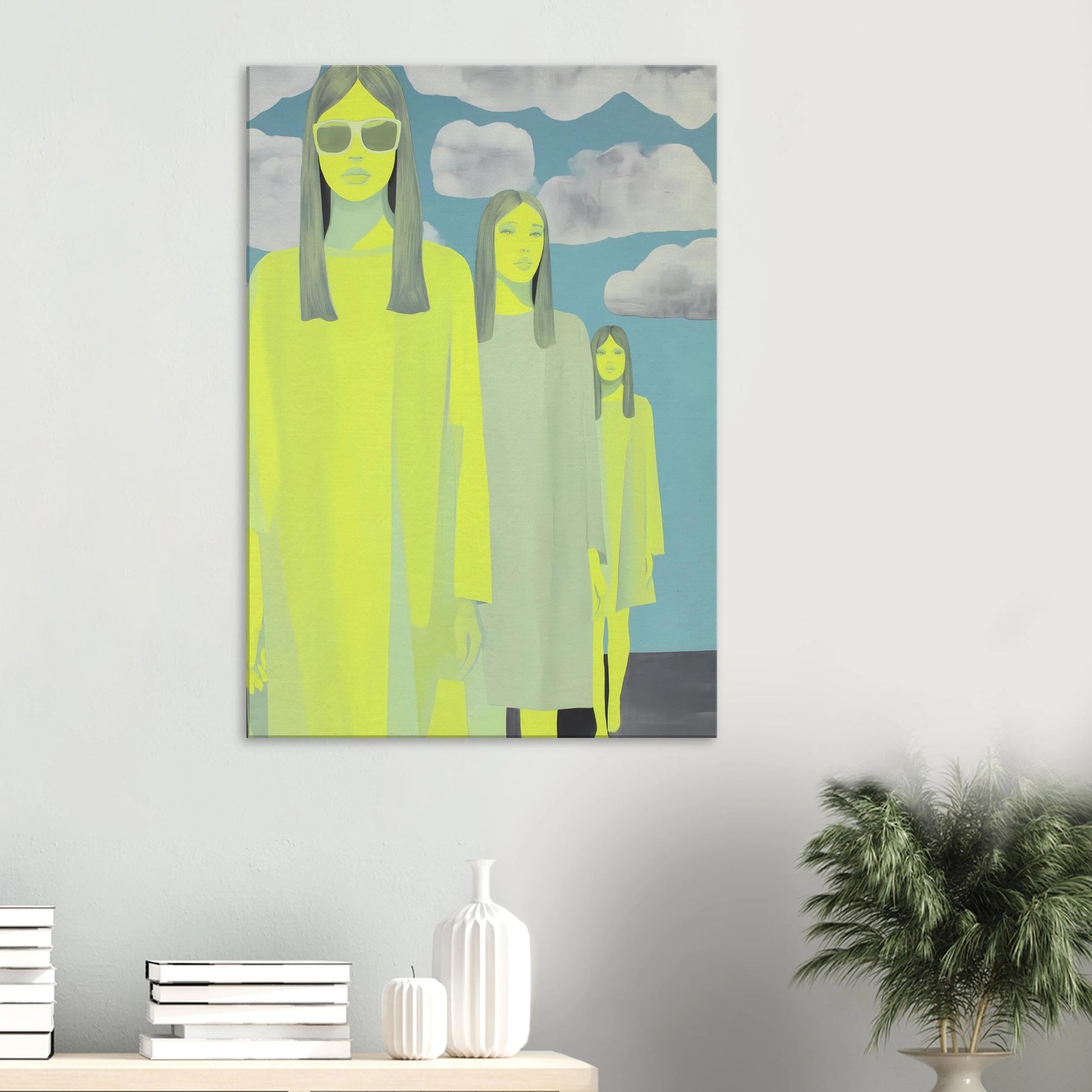 Les Trois Silhouettes — tableau sur toile — vue 6 — art mural STNCL