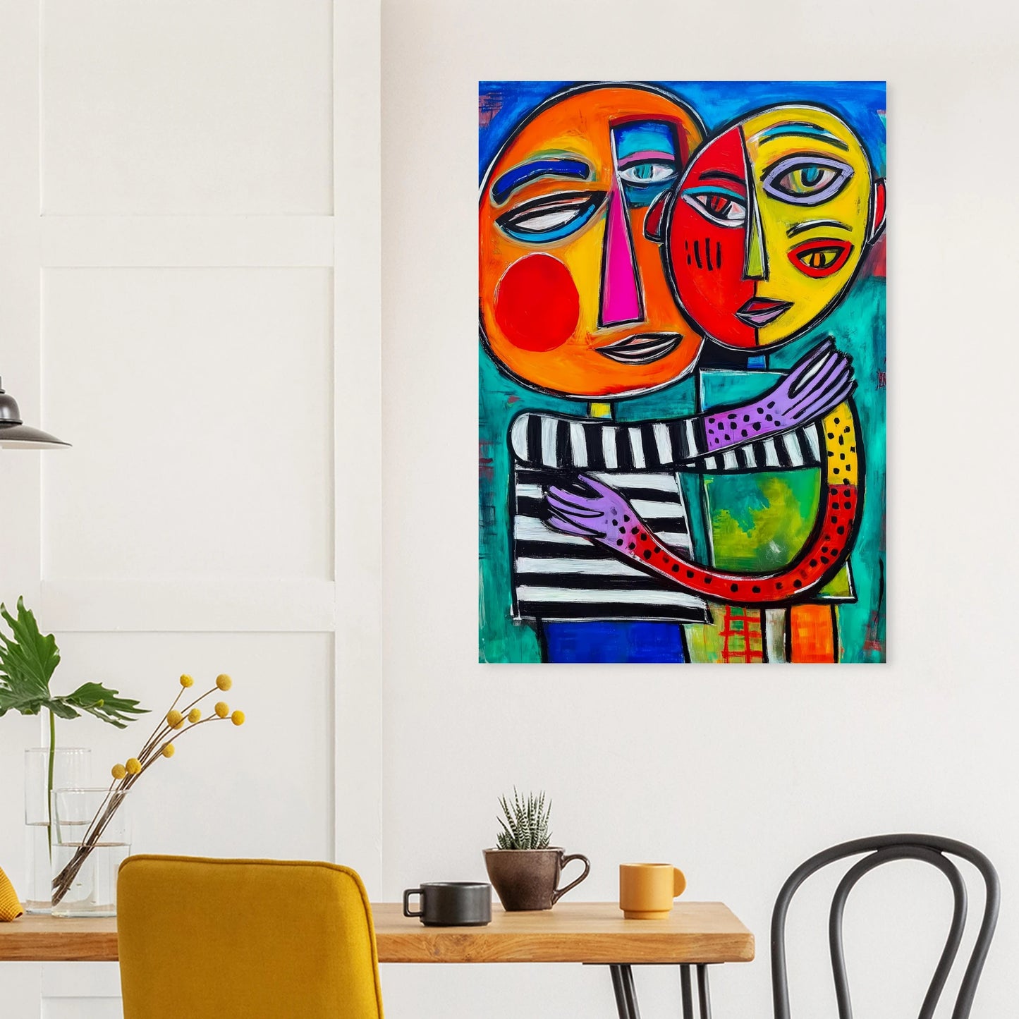 Étreinte Cubiste — affiche d'art — vue 8 — art mural STNCL