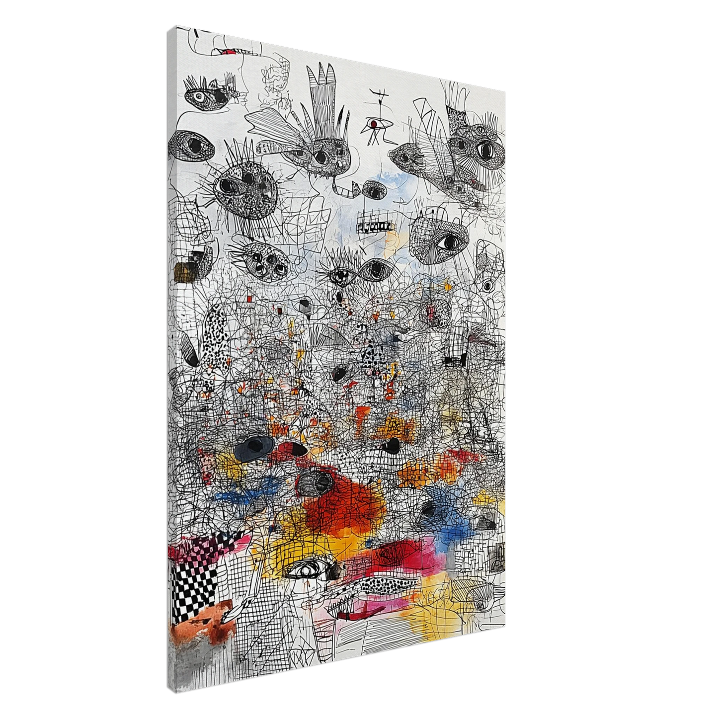 Regards Flottants Sans Fin — tableau sur toile — art mural STNCL