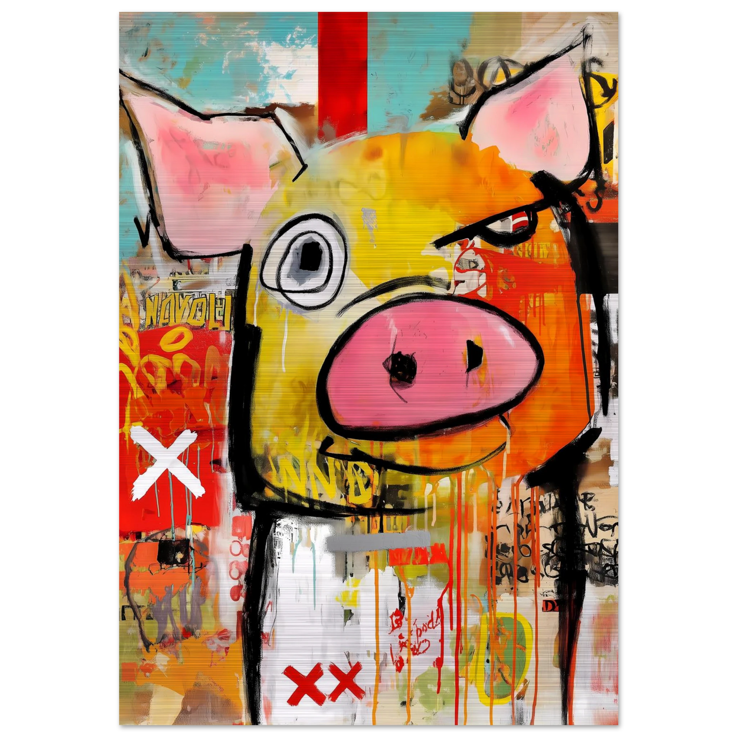 Le Cochon Bougon — tableau aluminium — art mural STNCL
