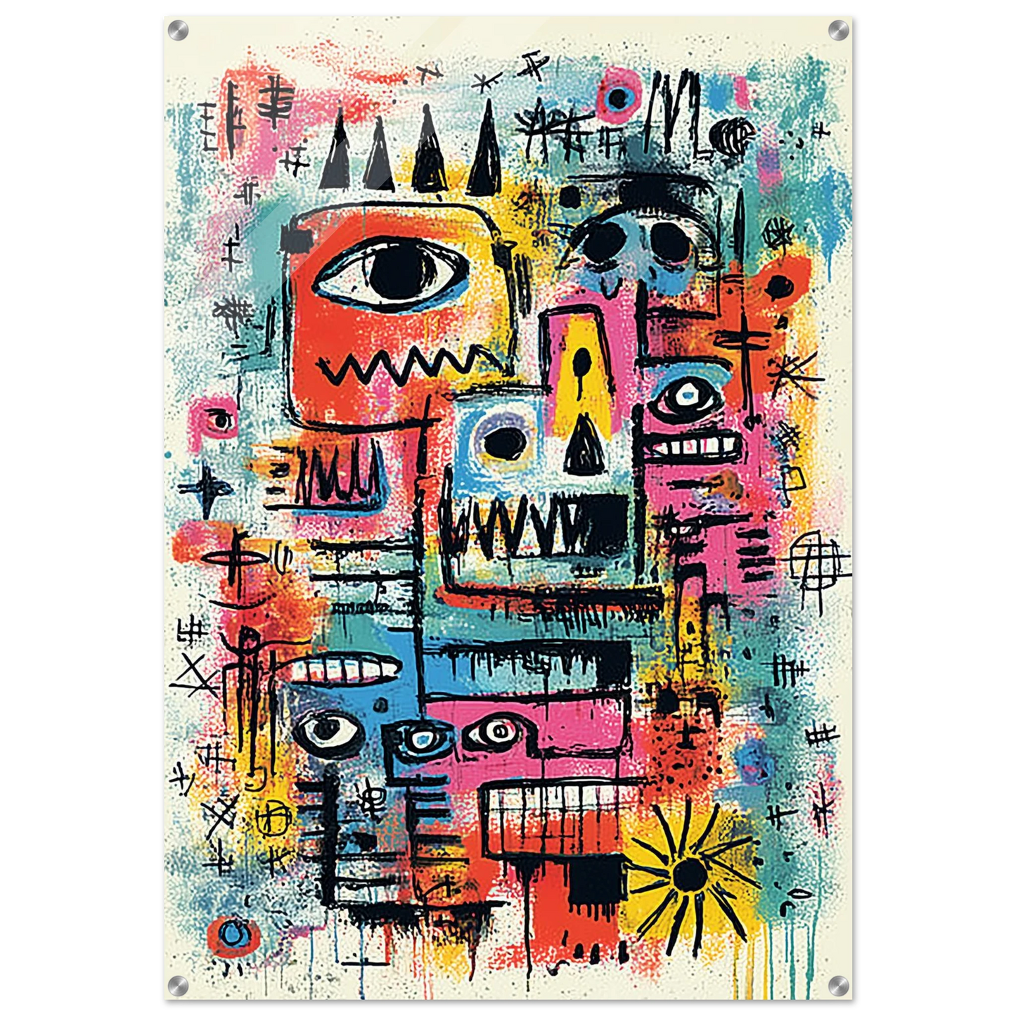Visages Fragmentés en Couleurs — tableau plexiglas — art mural STNCL