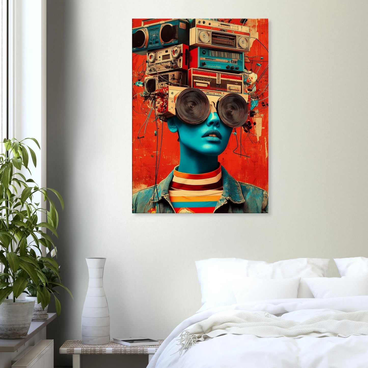 Tête à Musique — tableau sur toile — vue 7 — art mural STNCL