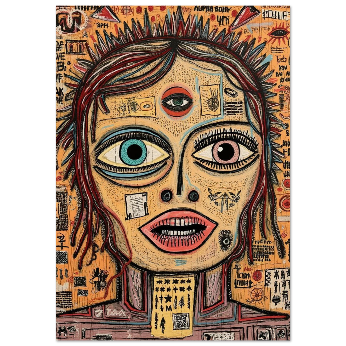 Visage aux Trois Yeux — affiche d'art — art mural STNCL