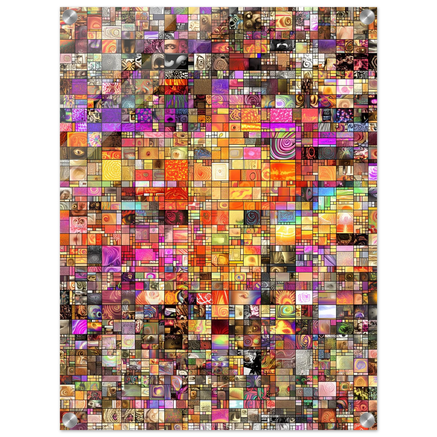 Mosaïque des Mille Mondes — tableau plexiglas — vue 4 — art mural STNCL