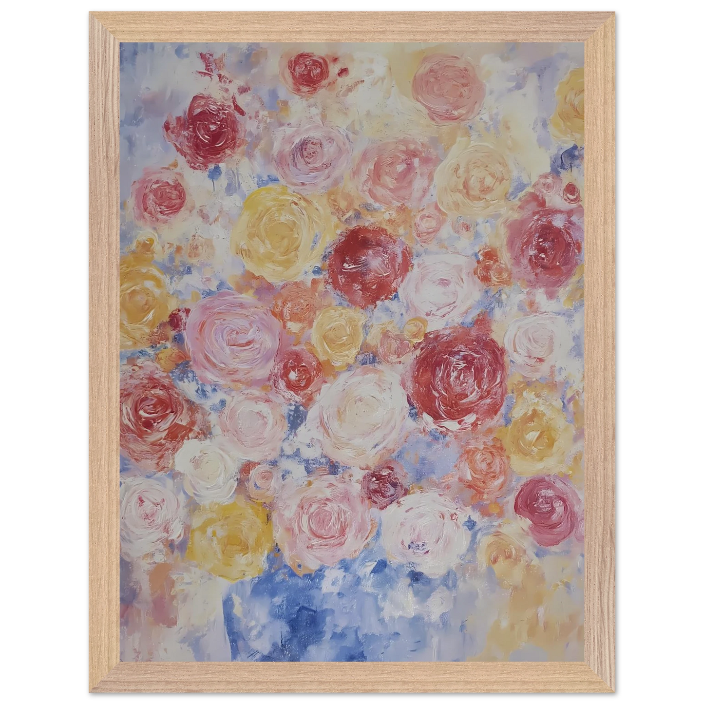 Brassée de Roses — tableau encadré bois — vue 12 — art mural STNCL