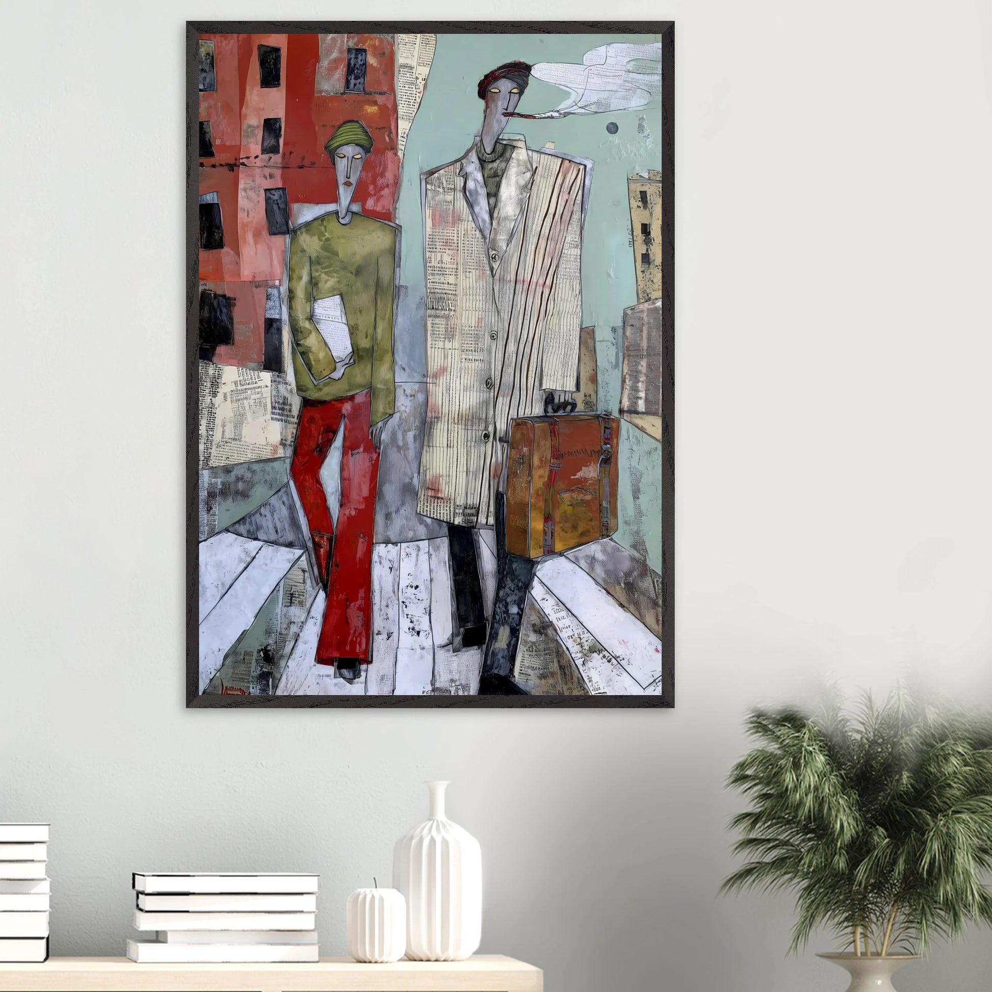Les Voyageurs — tableau encadré bois — vue 16 — art mural STNCL