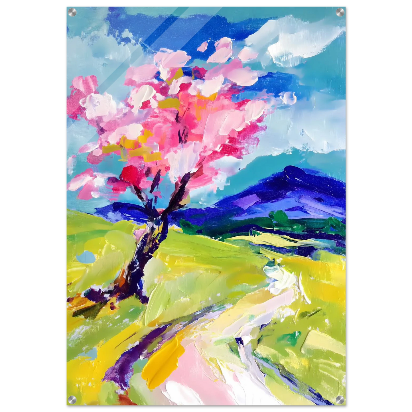 L'Arbre en Fleurs — tableau plexiglas — art mural STNCL