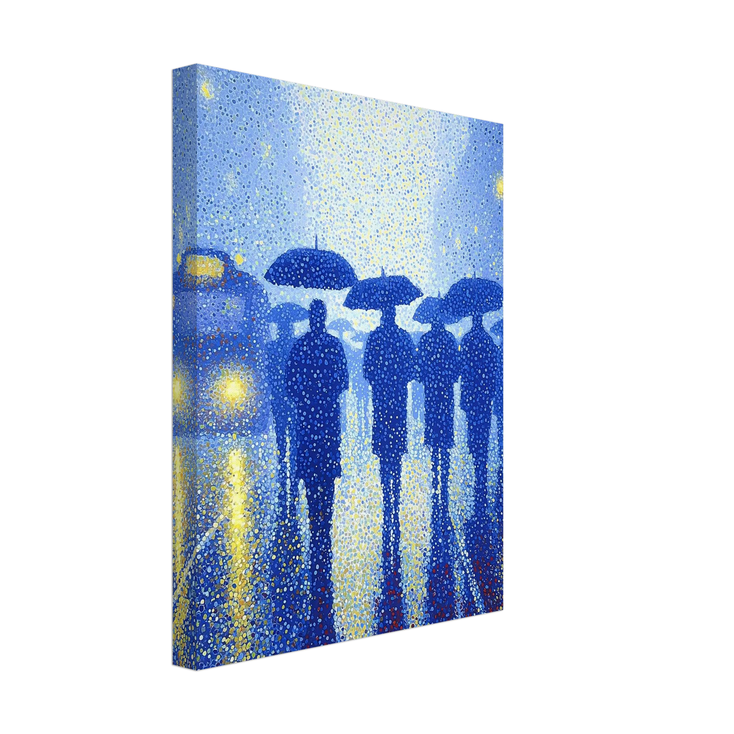 Pluie en Pointillés — tableau sur toile — vue 4 — art mural STNCL