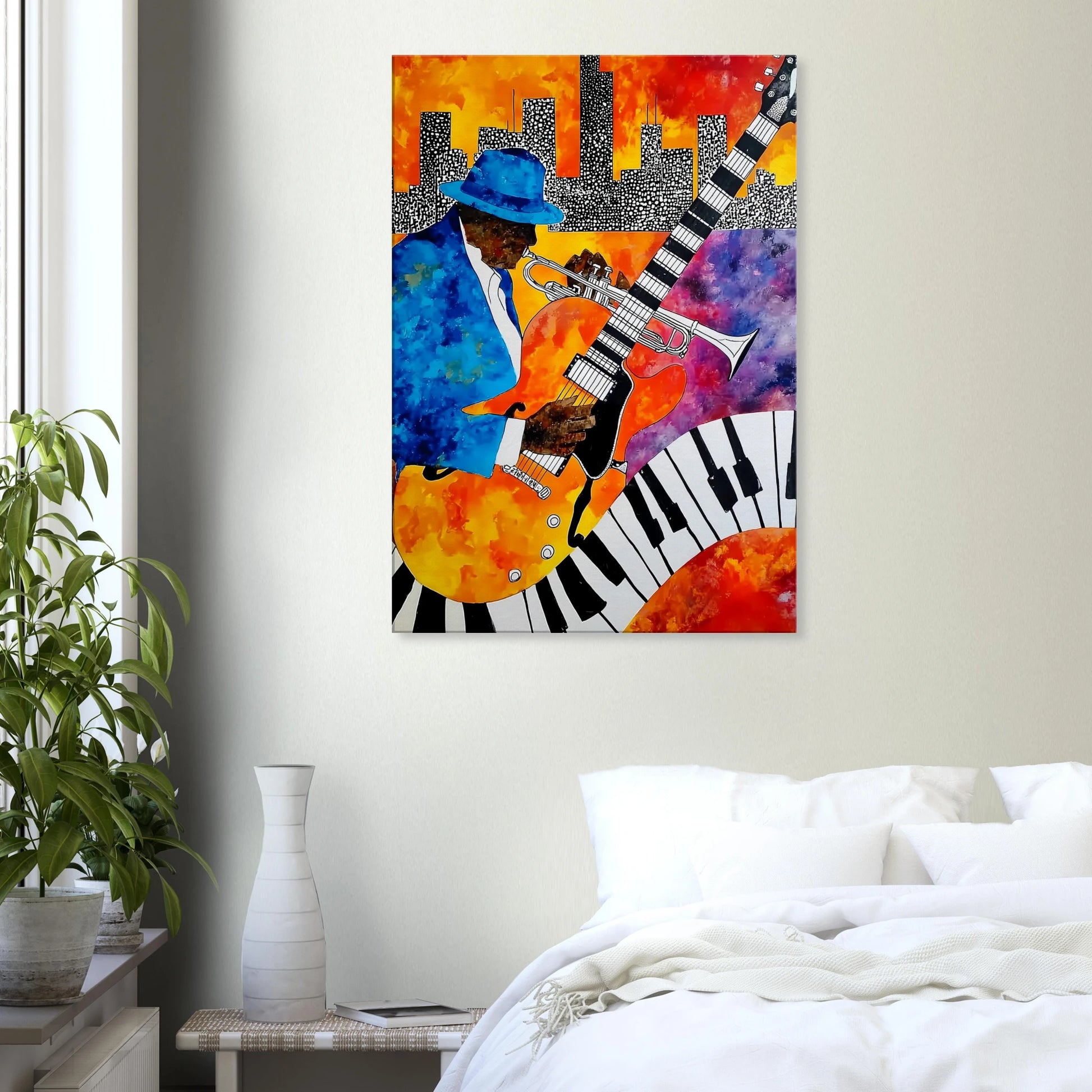 Blues en Ville — tableau sur toile — vue 7 — art mural STNCL
