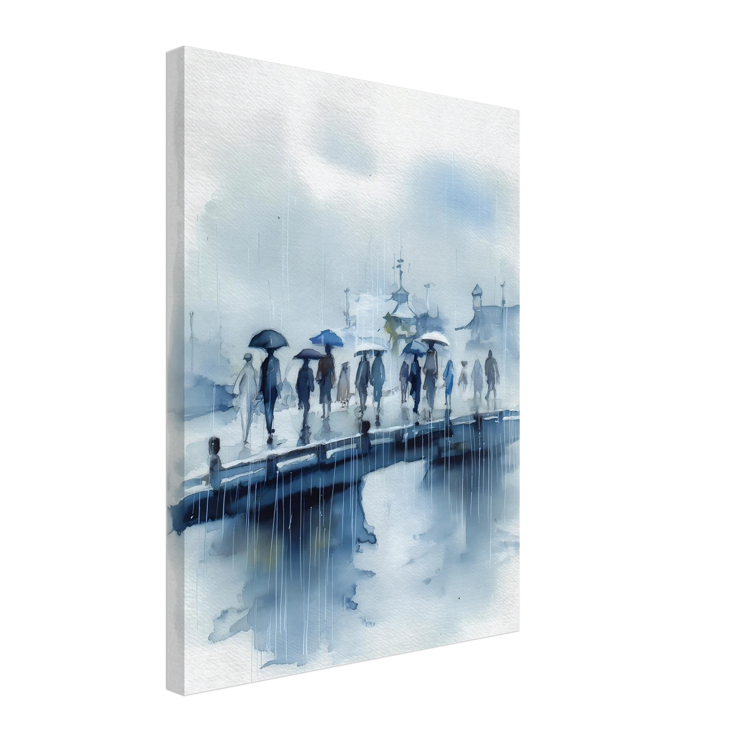 Pluie sur le Pont — tableau sur toile — vue 5 — art mural STNCL