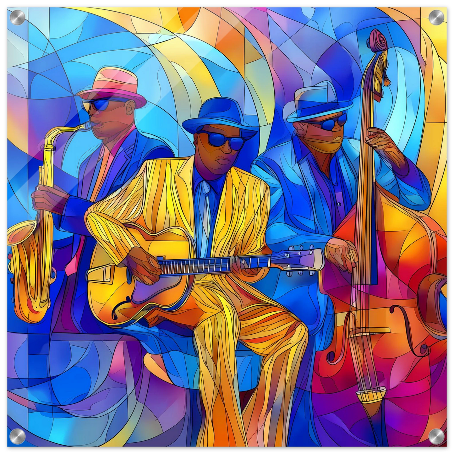 Trio de Jazz — tableau plexiglas — art mural STNCL